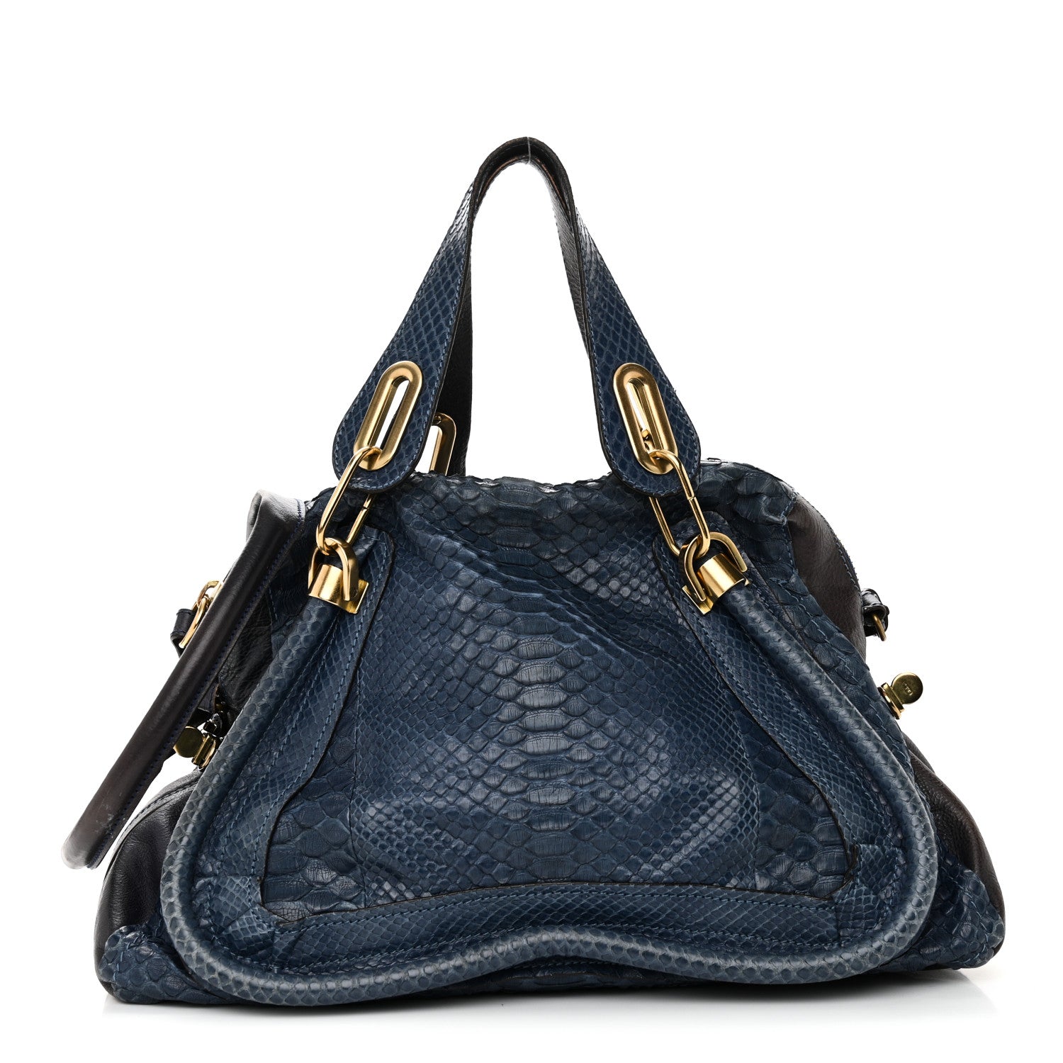 Chloe Snakeskin Medium Paraty Navy 1756388 – FASHIONPHILE