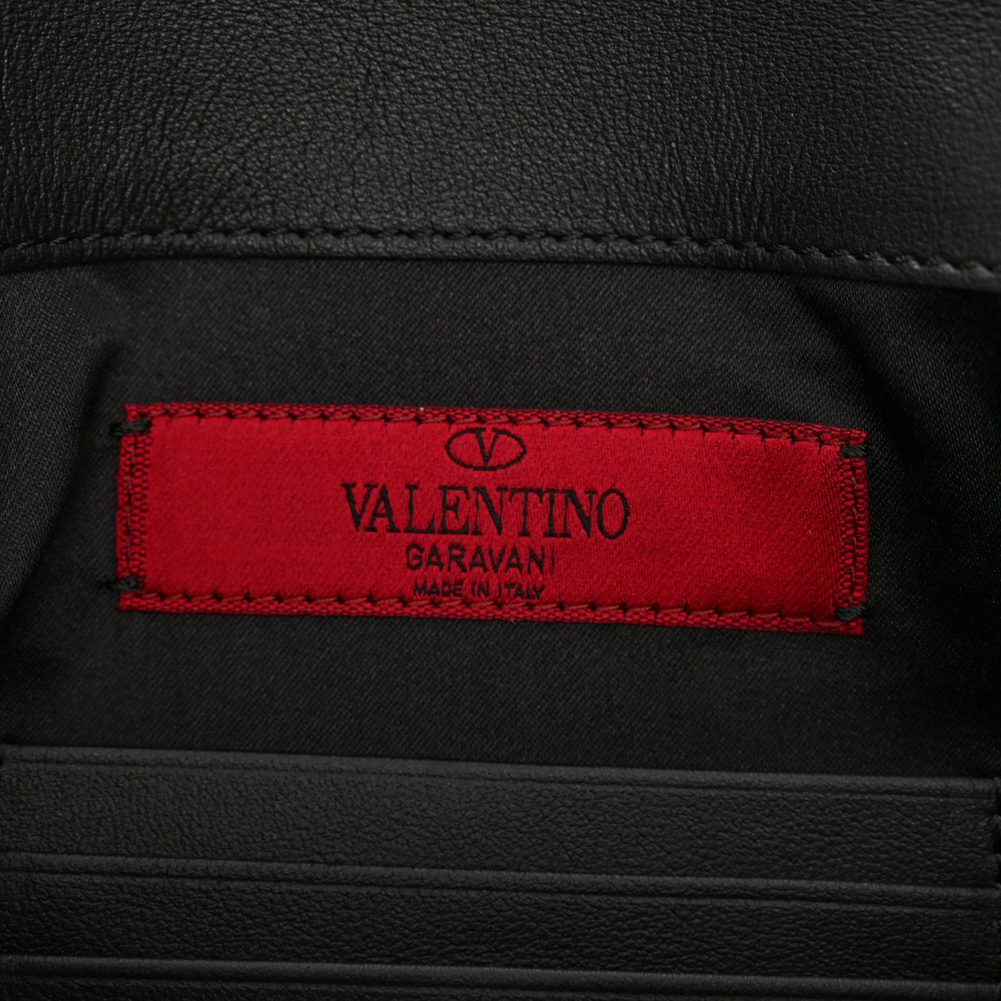 Vitello Large Rockstud Envelope Clutch Black
