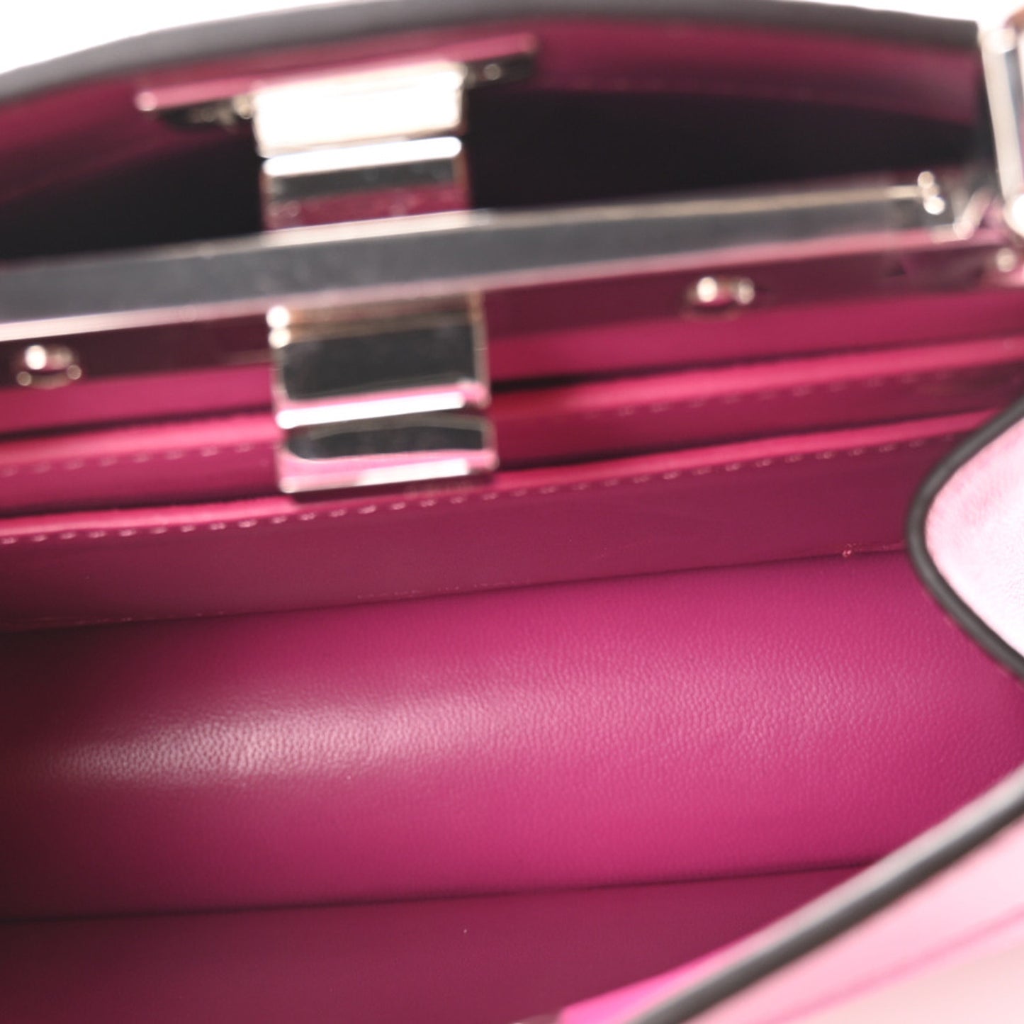 Shiny Nappa Petite Peekaboo I SEE U Satchel Magenta