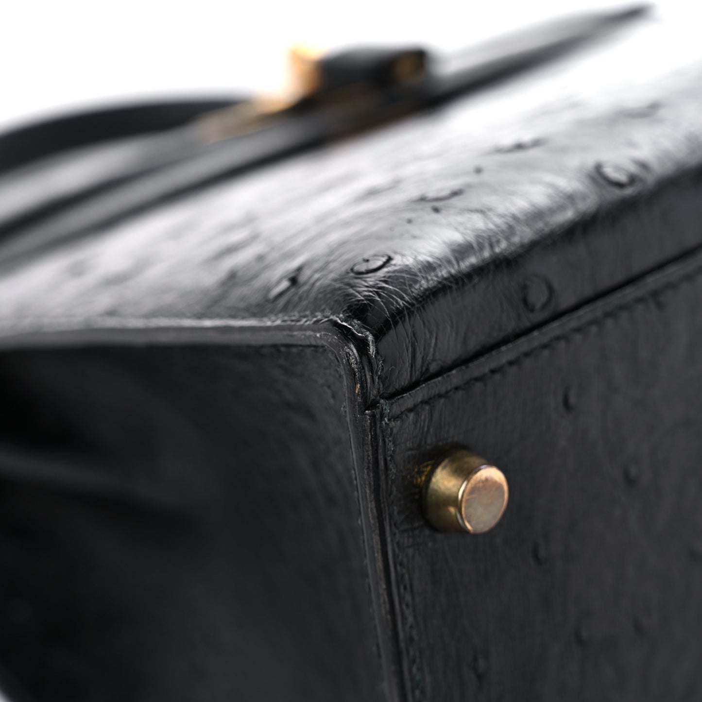 Ostrich Kelly Sellier 32 Black