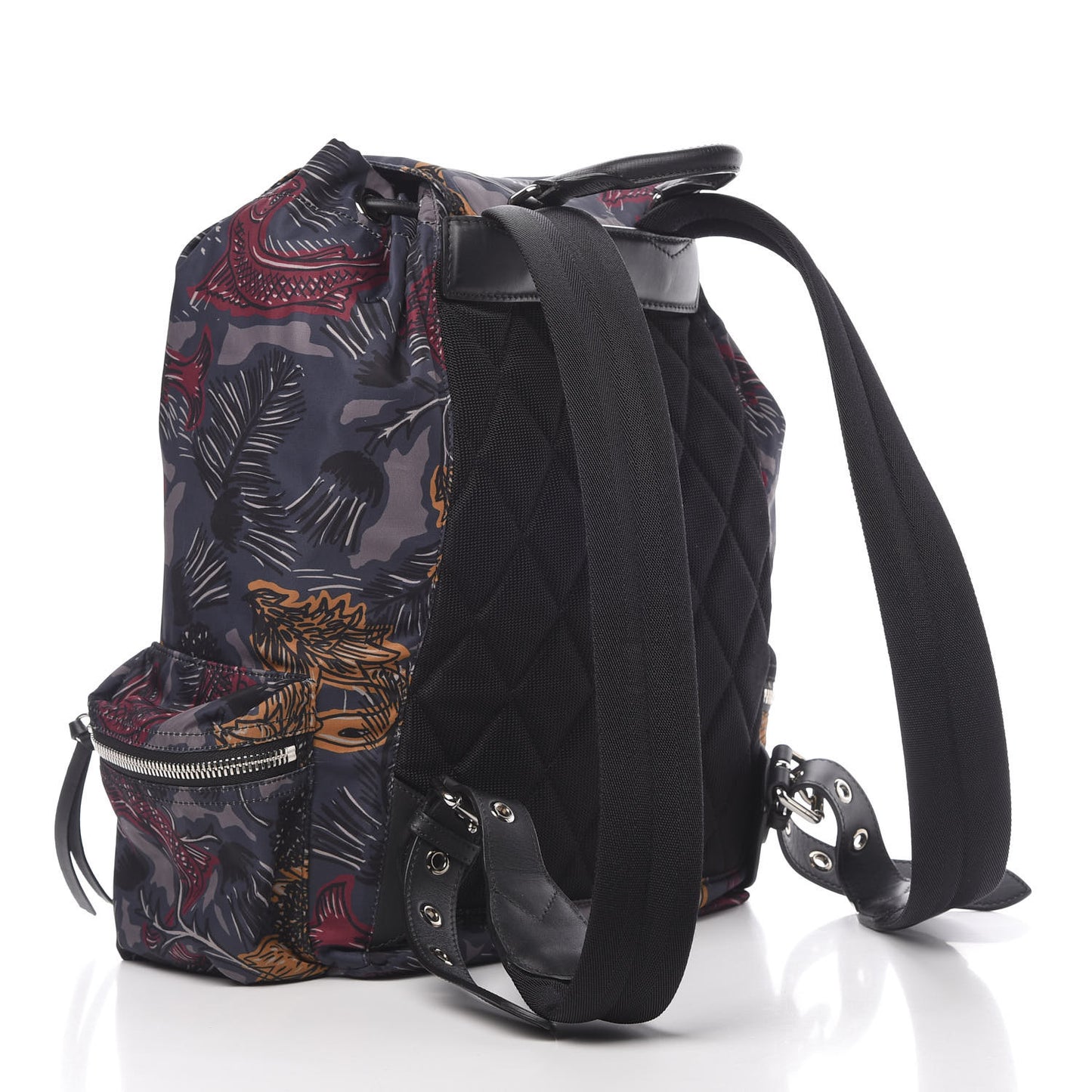 Nylon Beasts Print Large Rucksack Backpack Blue
