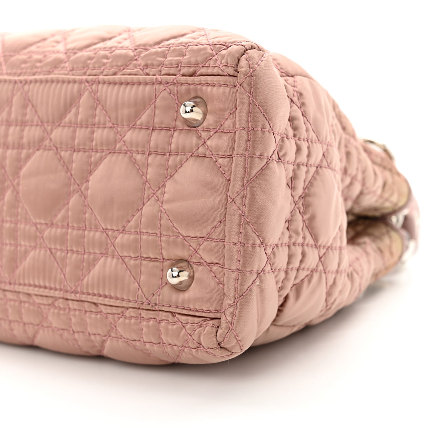 Satin Cannage Charming Small Lock Flap Shoulder Bag Pink