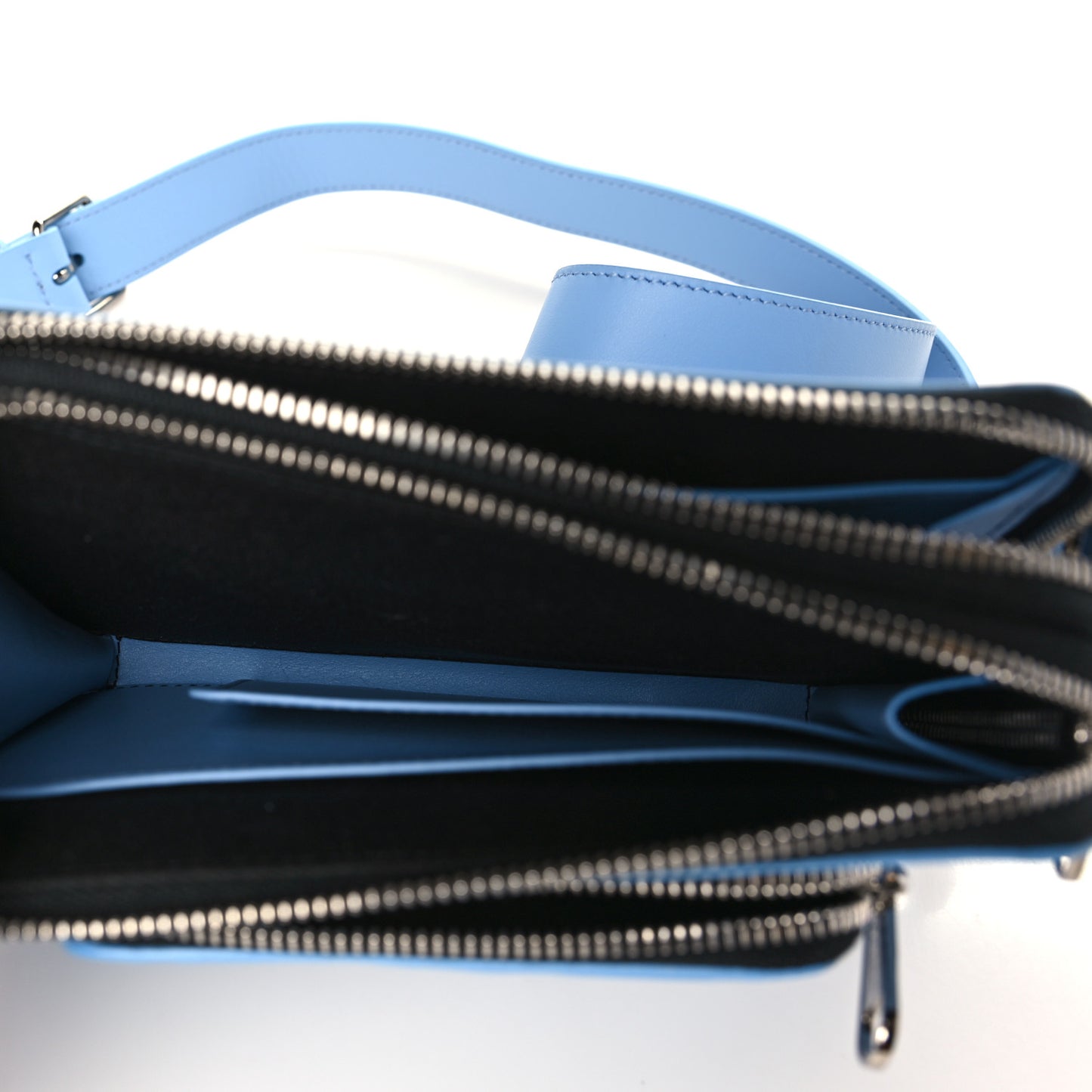 Calfskin Embossed Check Jake Crossbody Cornflower Blue
