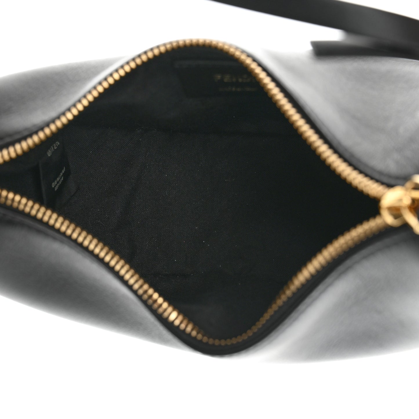 Vitello Grace Matte Mini Fendigraphy Hobo Bag Black