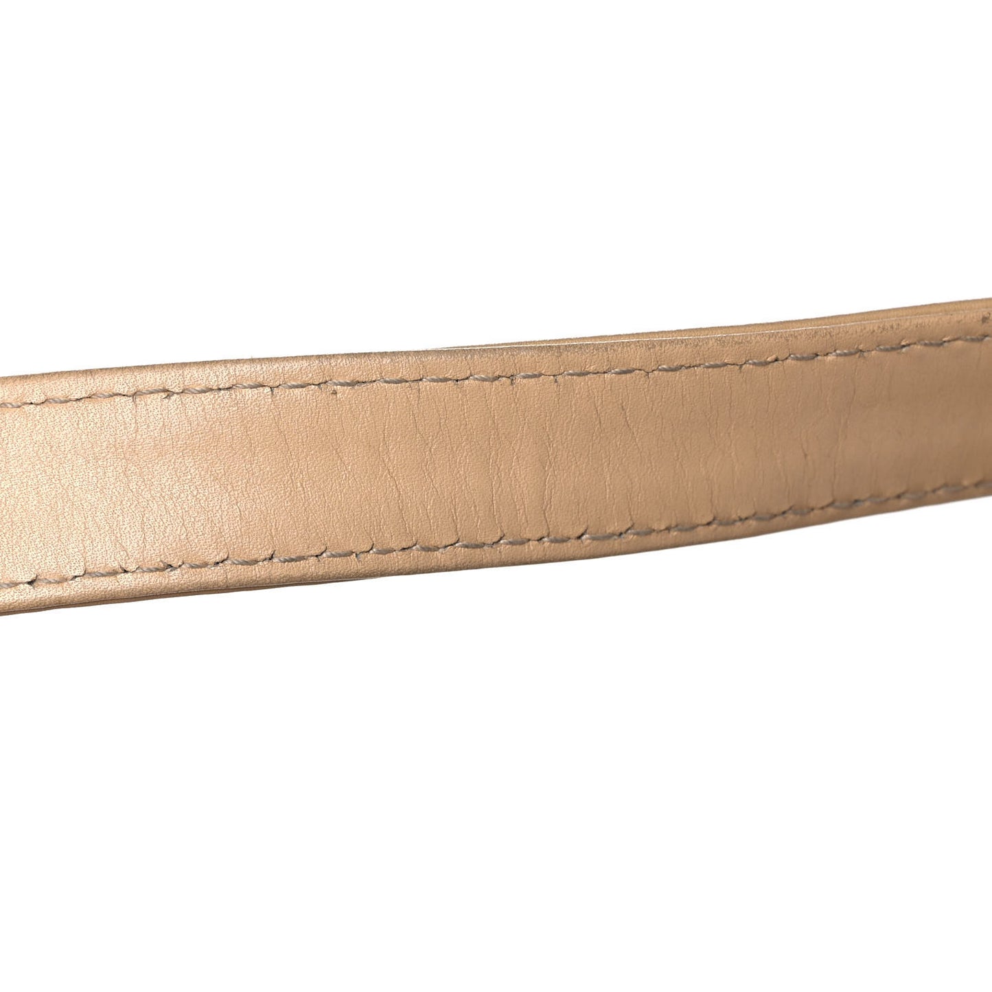 Calfskin Stitched Shoulder Bag Beige