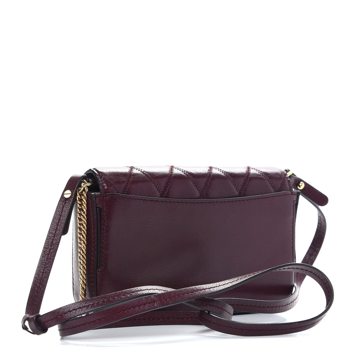 Goatskin Quilted GV3 Mini Pocket Convertible Bag Aubergine
