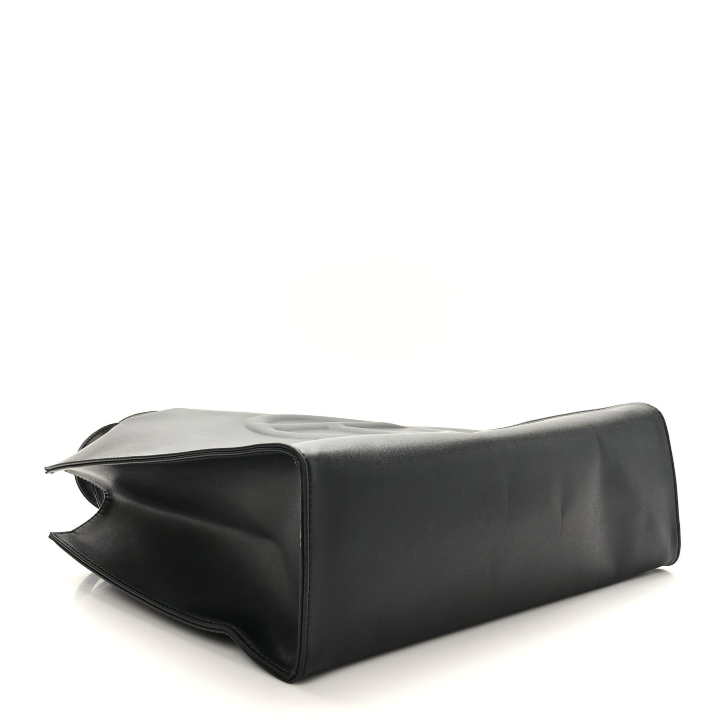 Vegan Leather Medium Shopping Bag Black