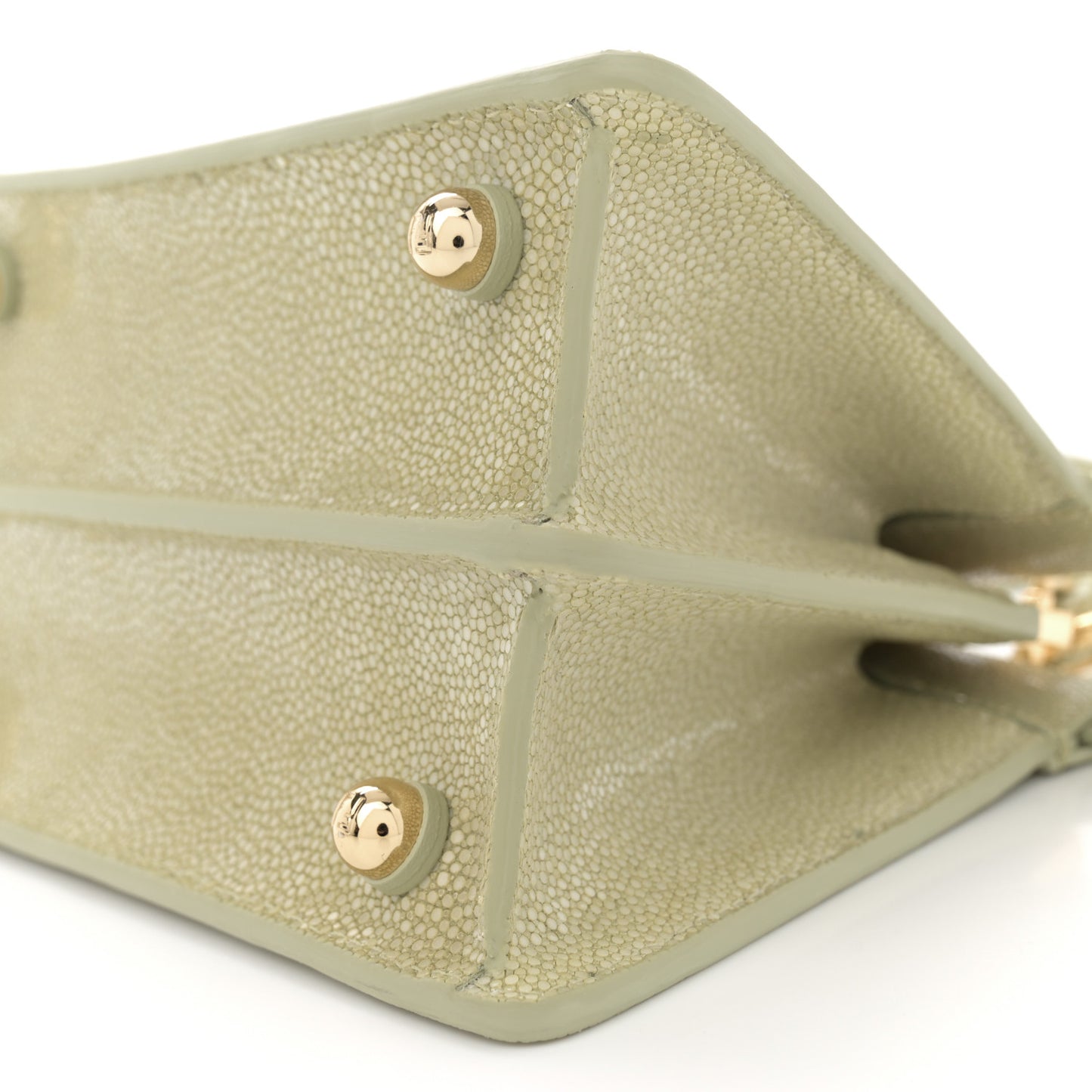 Stingray Shiny Nappa Petite Peekaboo I SEE U Satchel Green