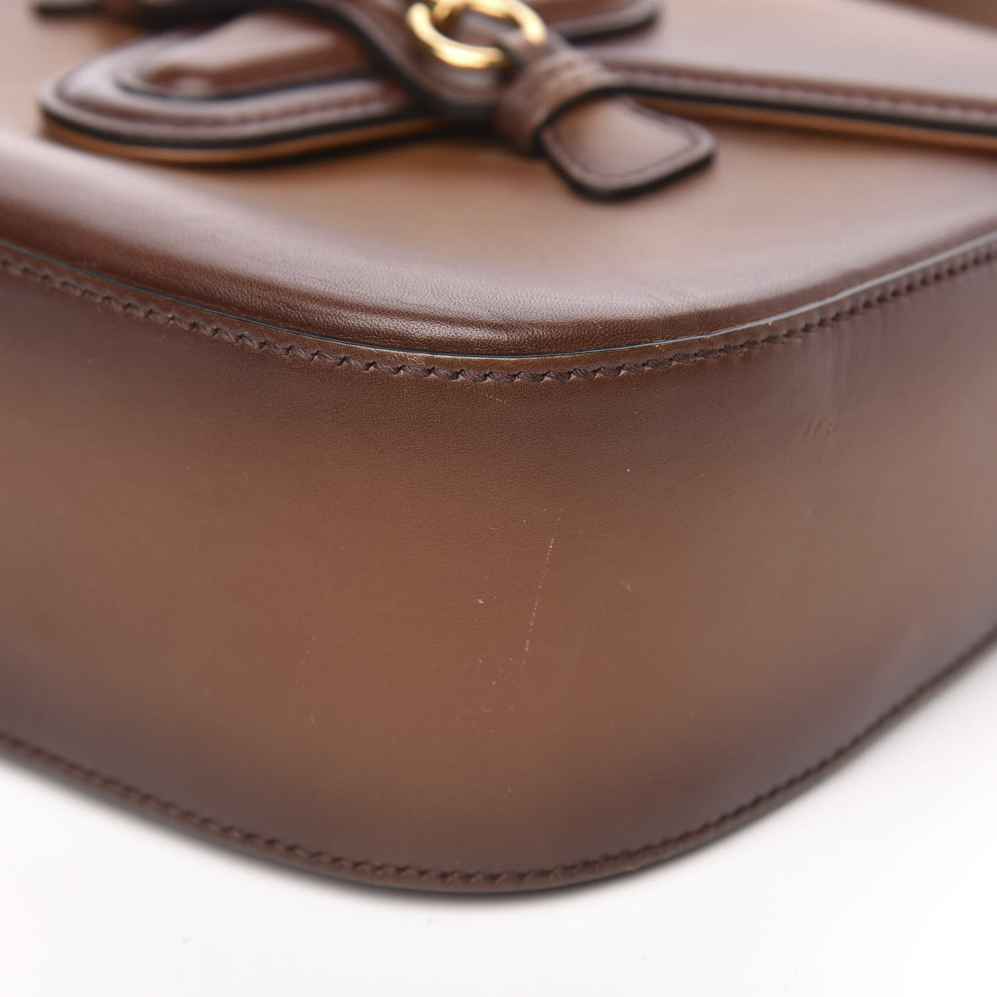 Calfskin Medium Lady Web Shoulder Bag Cuir