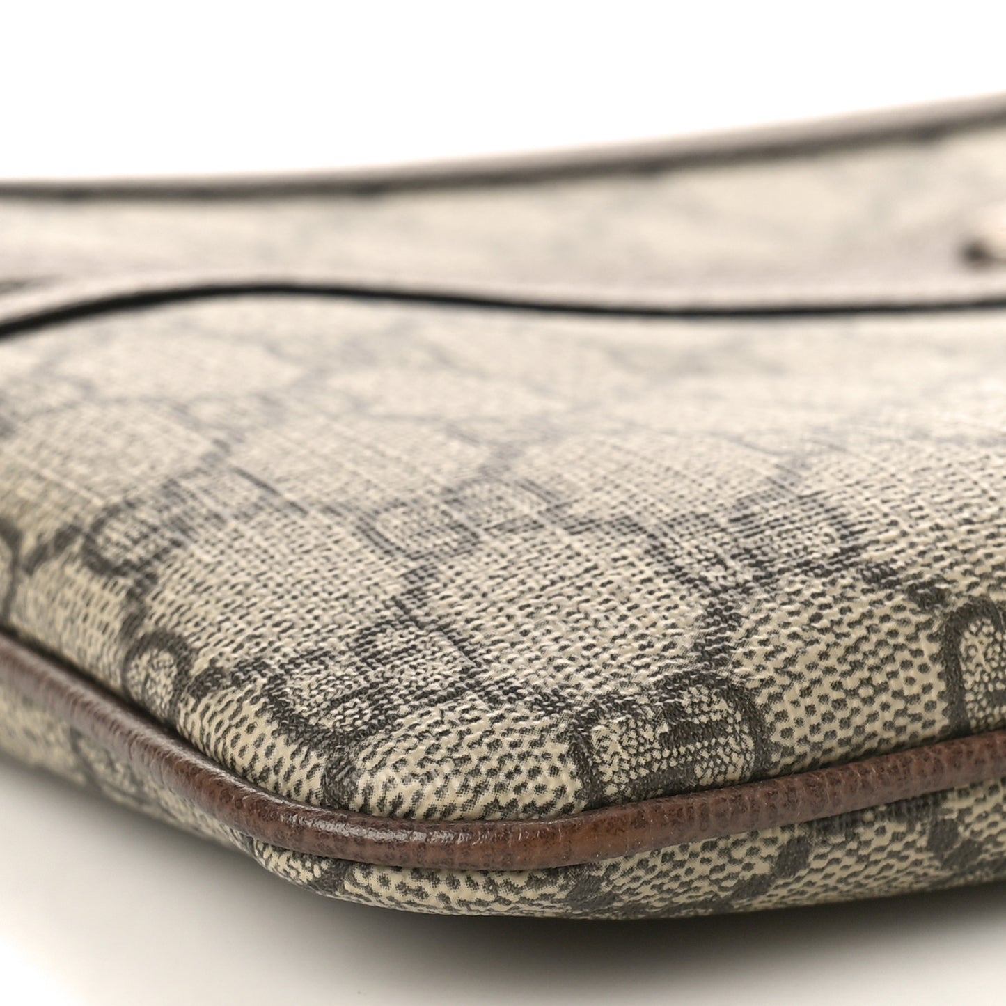 GG Supreme Monogram Large Ophidia Pouch Clutch Brown