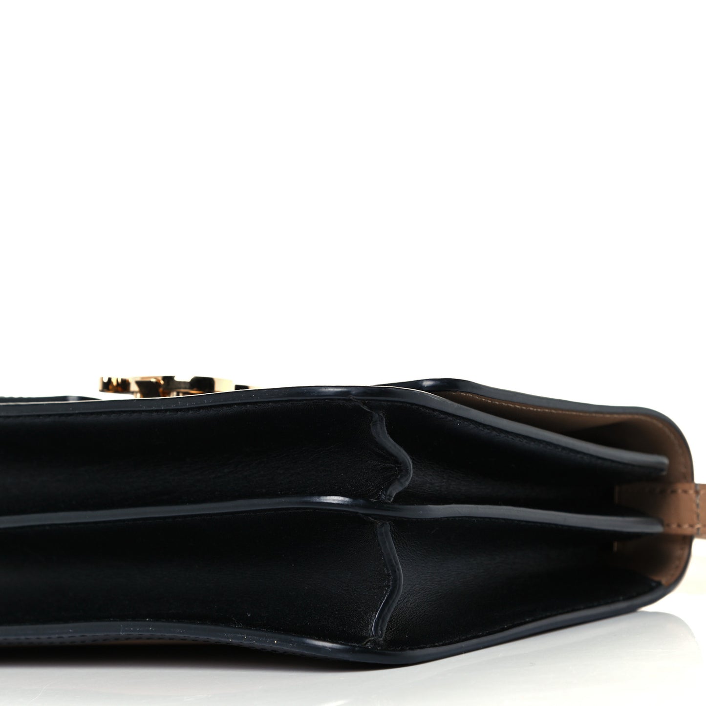 Calfskin Small TB Envelope Clutch Bag Malt Brown