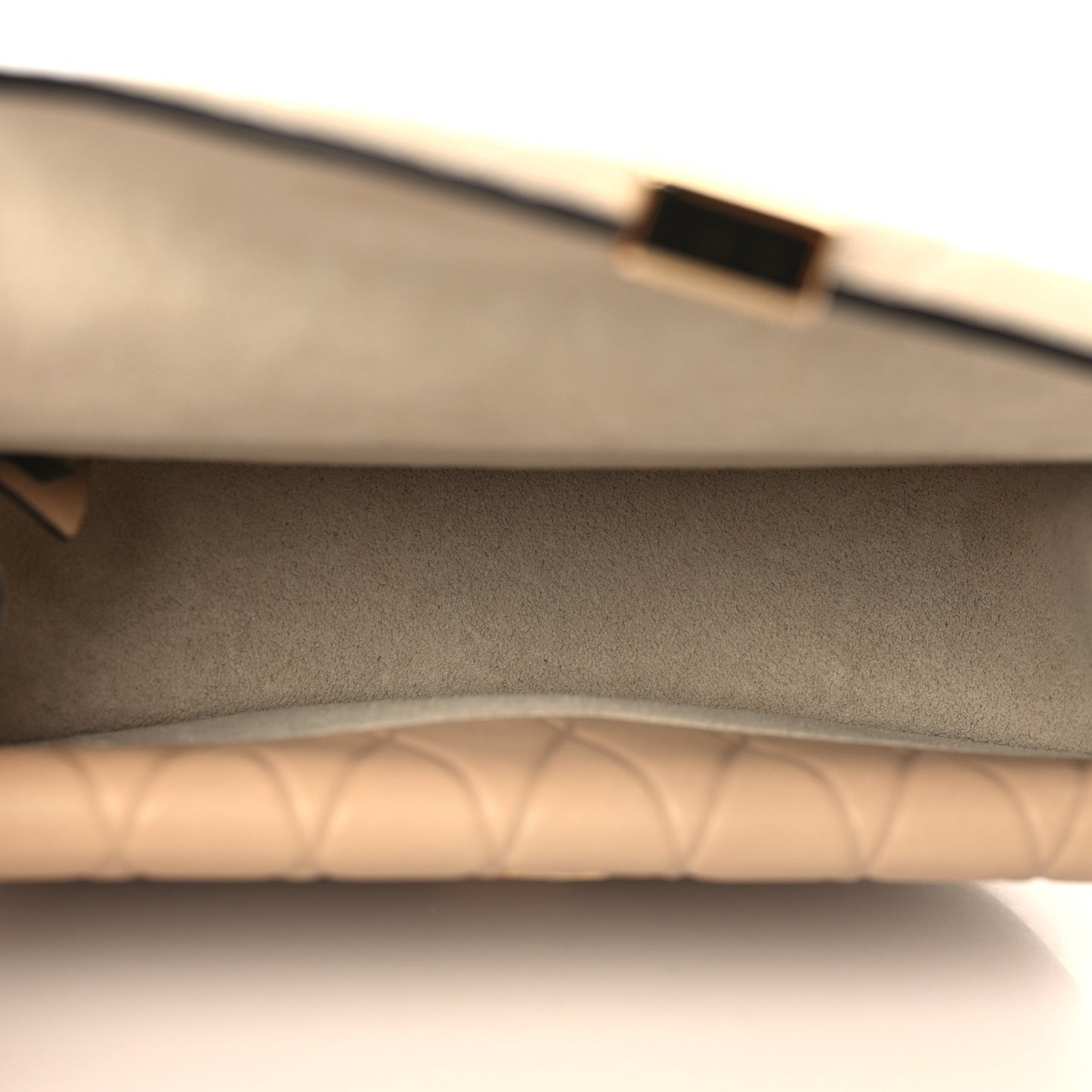 Calfskin Embossed Nano Georgia Crossbody Bag Sand