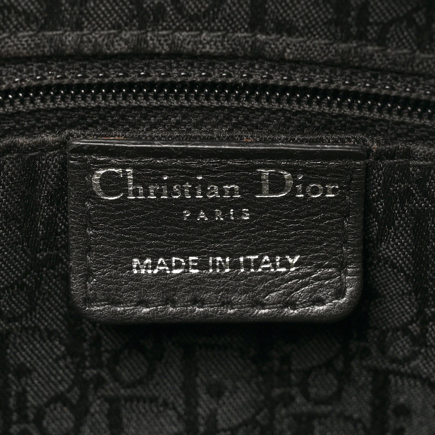 Patent Cannage Stitched Large Lady Dior Black