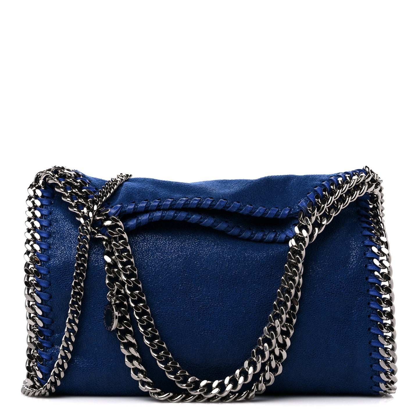 Shaggy Deer Mini Falabella Fold Over Tote Blue