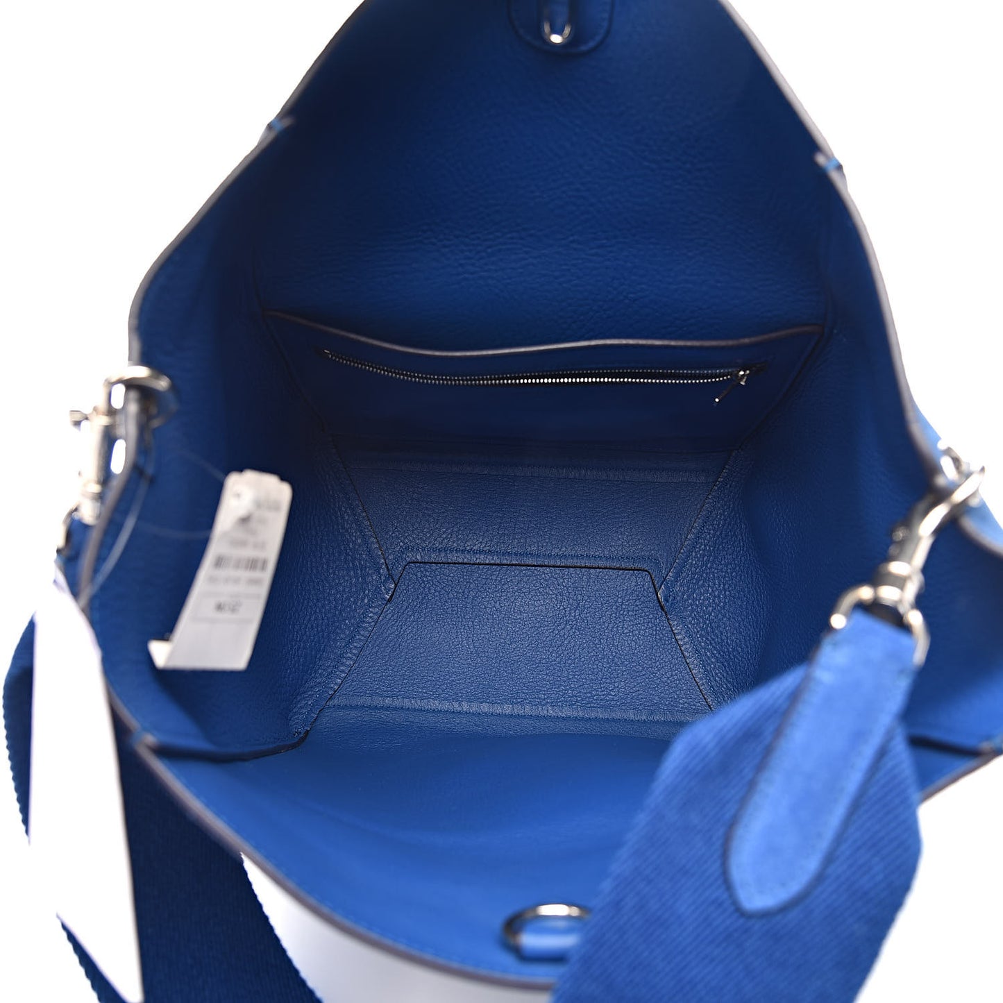 Suede Sangle Bucket Bag Electric Blue