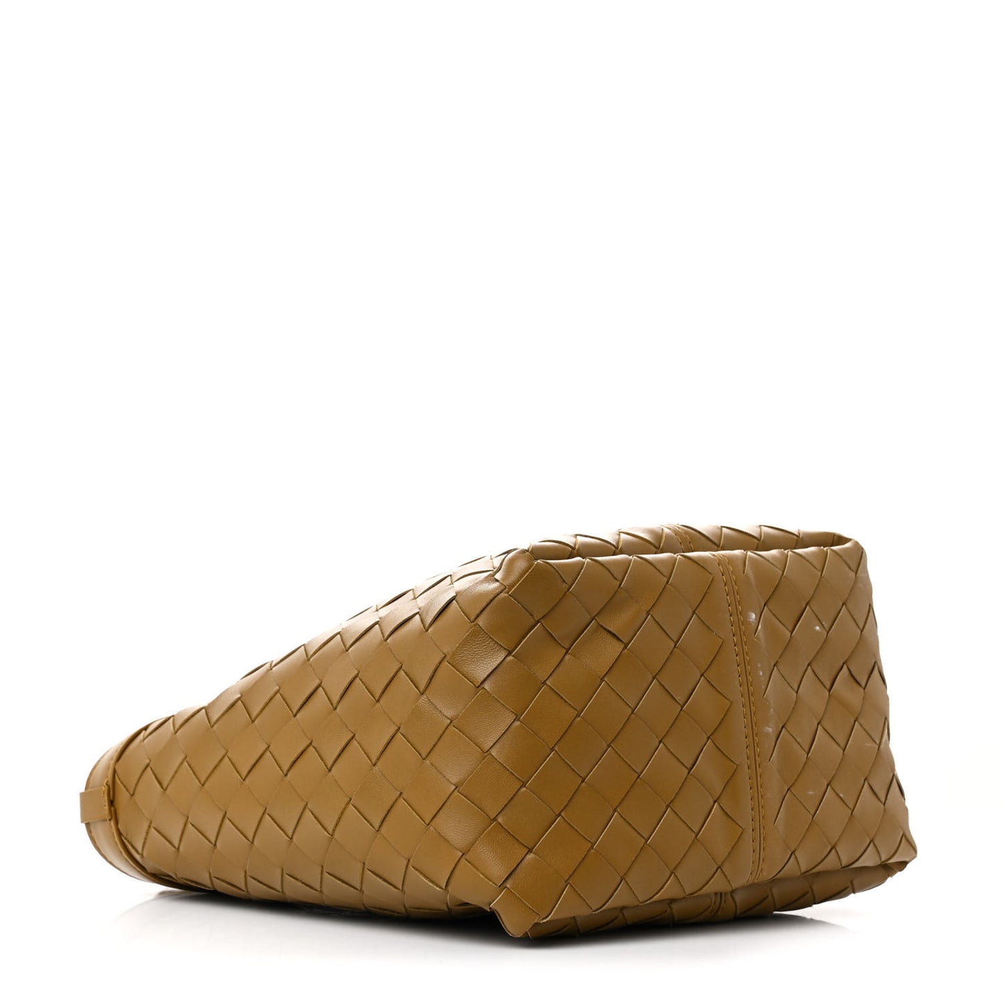 Nappa Intrecciato Small Flip Flap Tote Acorn Brass