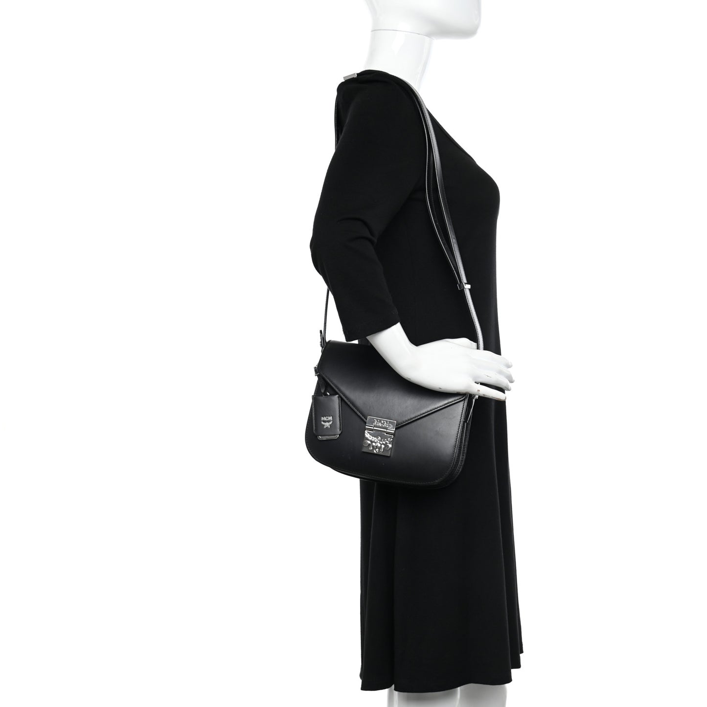 Calfskin Patricia Park Avenue Crossbody Bag Black