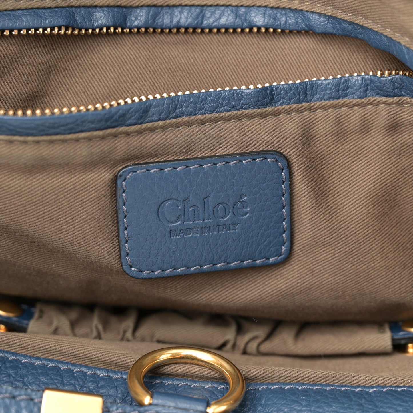 Calfskin Large New Marcie Tote Royal Navy