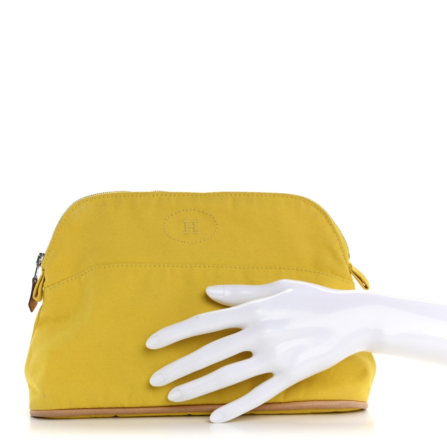 Cotton Canvas Bolide Travel Cosmetic Pouch Yellow