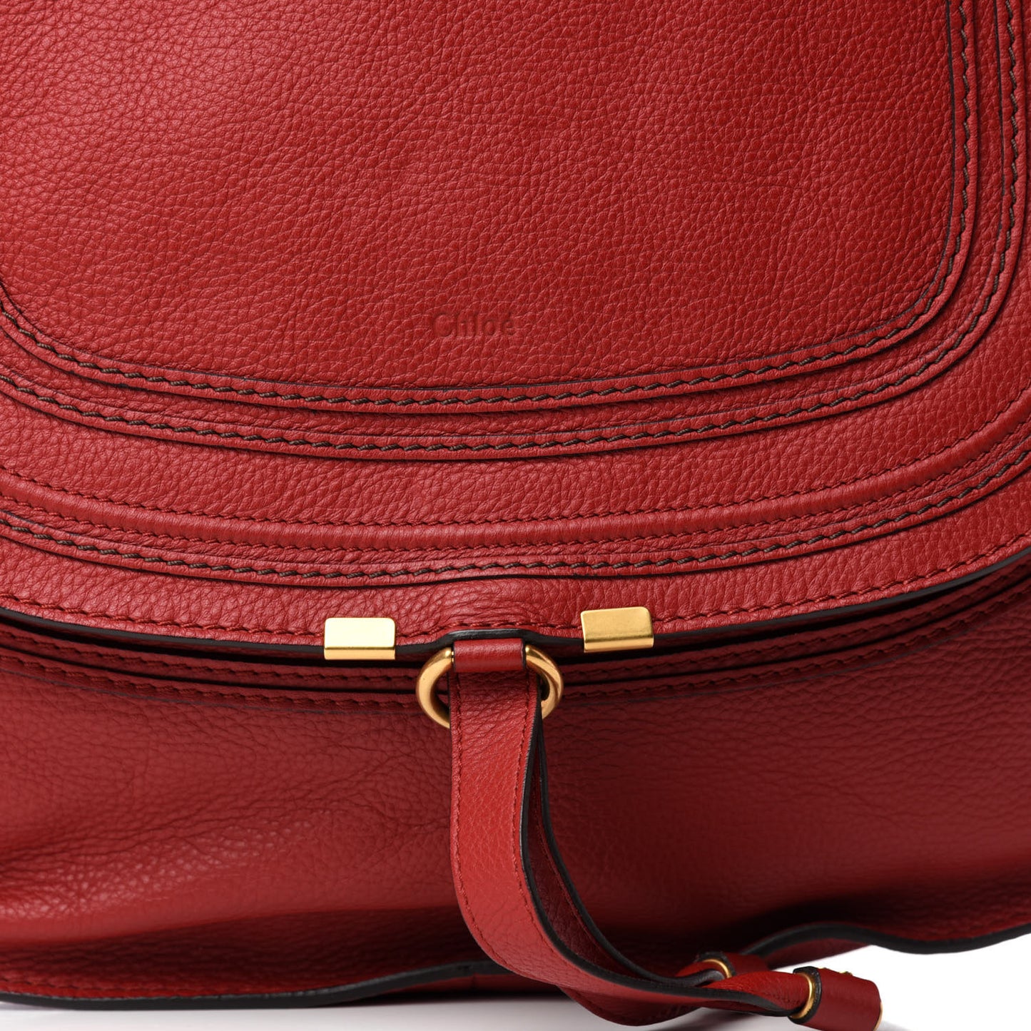 Calfskin Large Marcie Hobo Ruby