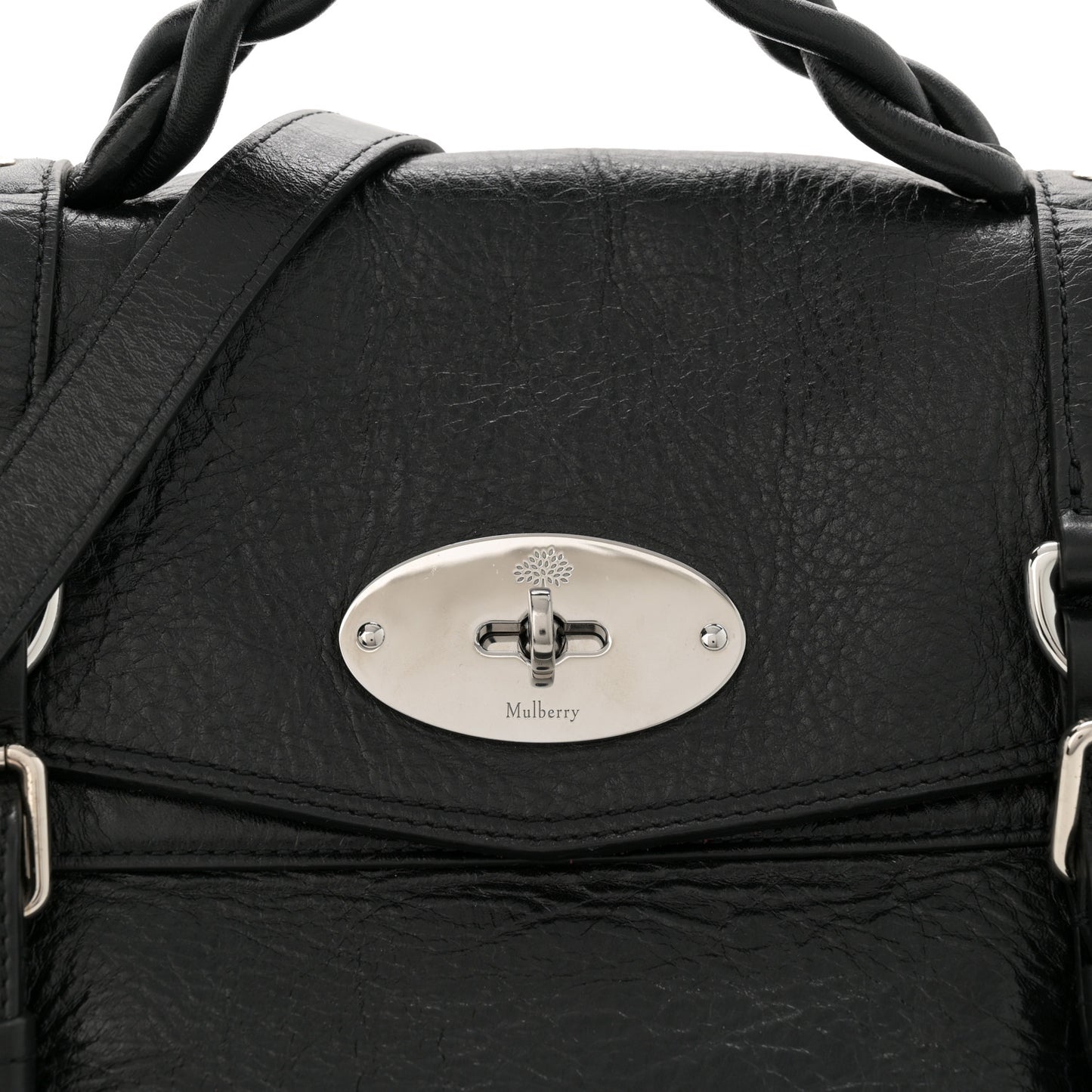 Shiny Calfskin Medium Alexa Black