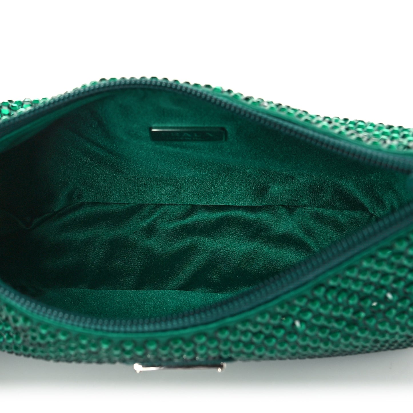 Satin Crystal Mini Re-Edition 2000 Bag Mango