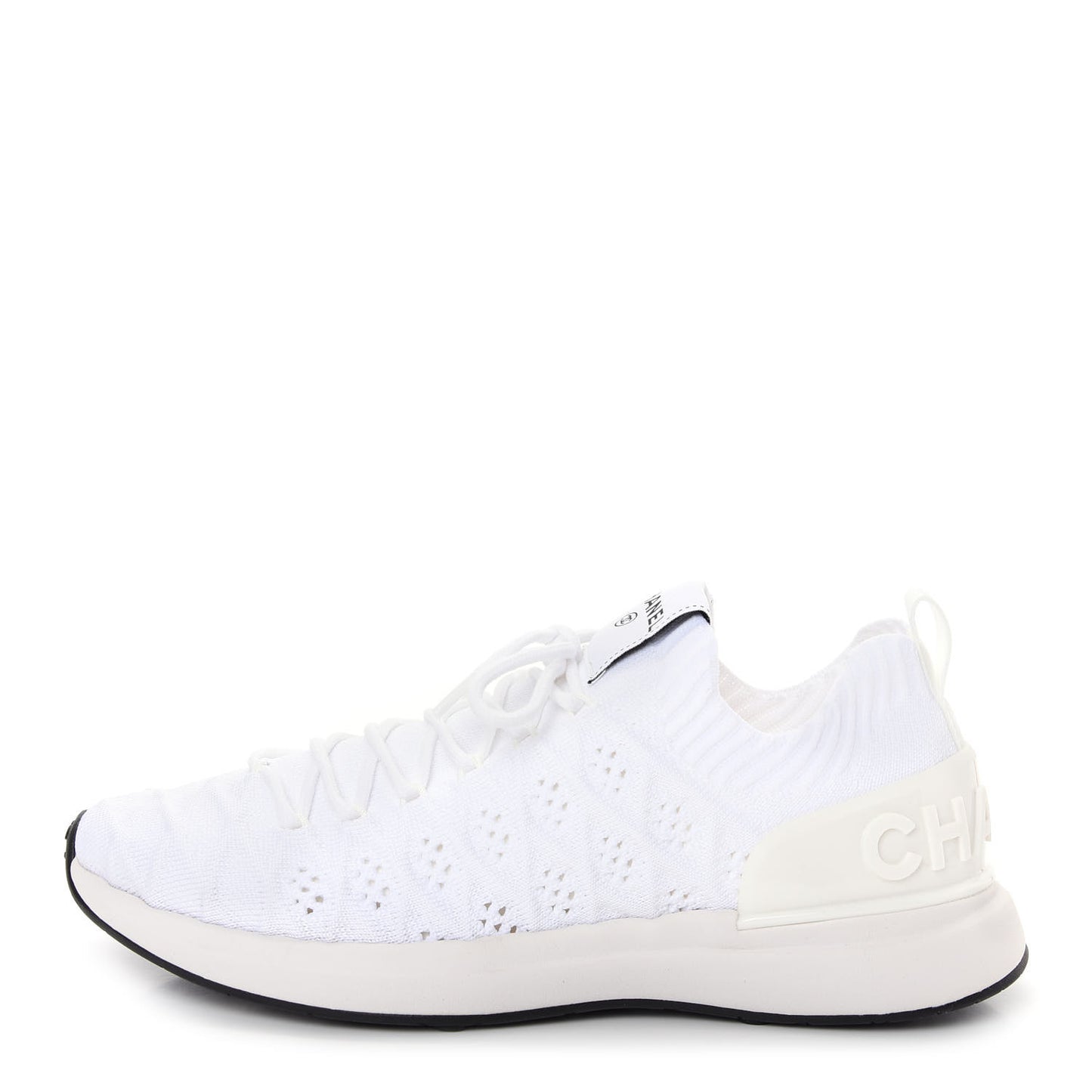 Fabric Logo Sneakers 38 White