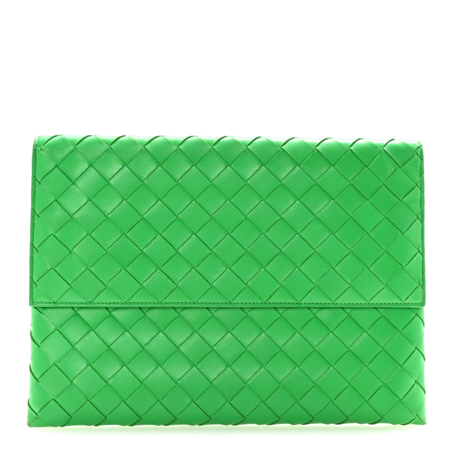 Nappa Intrecciato Flap Pouch Parakeet