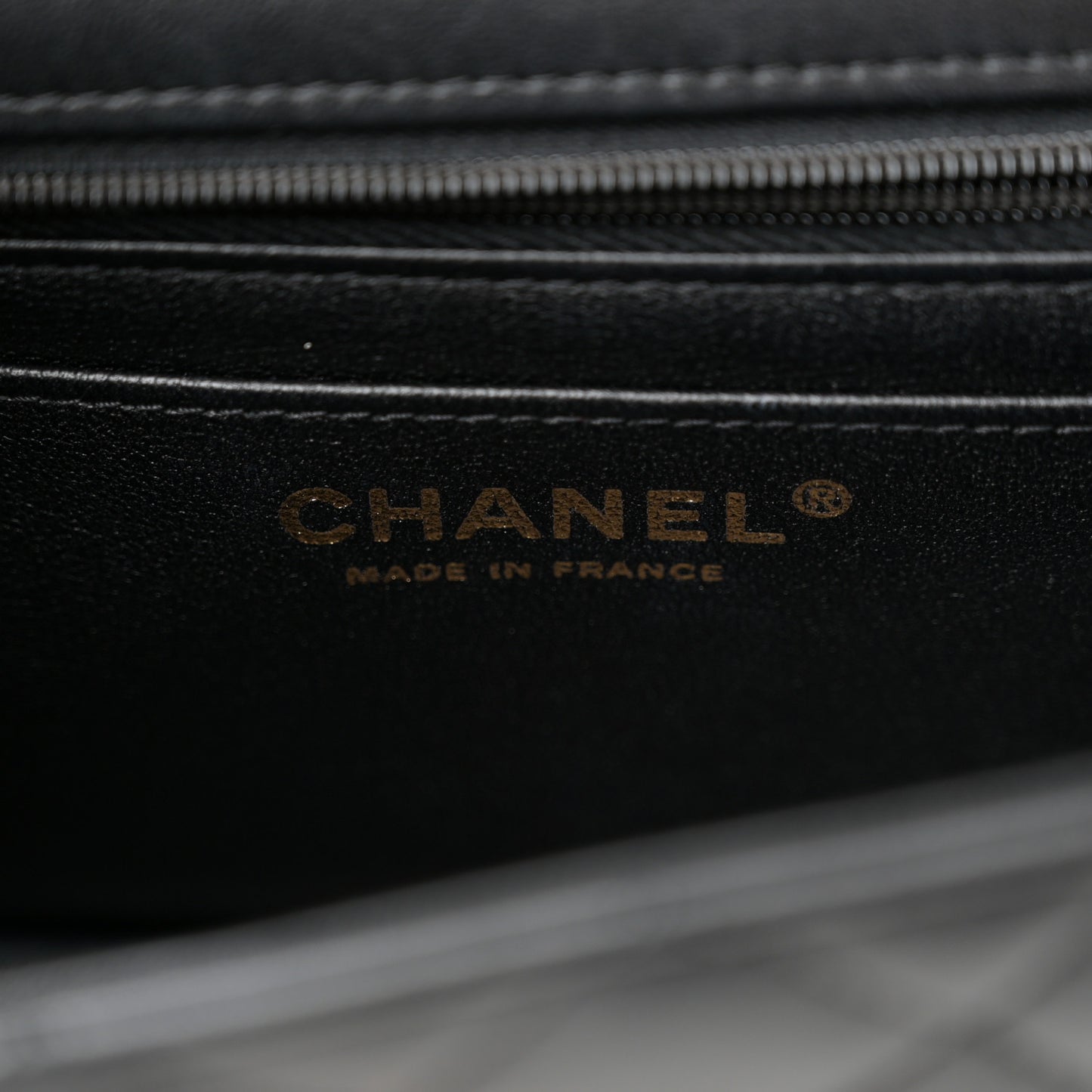 Lambskin Quilted Mini Rectangular Flap Black