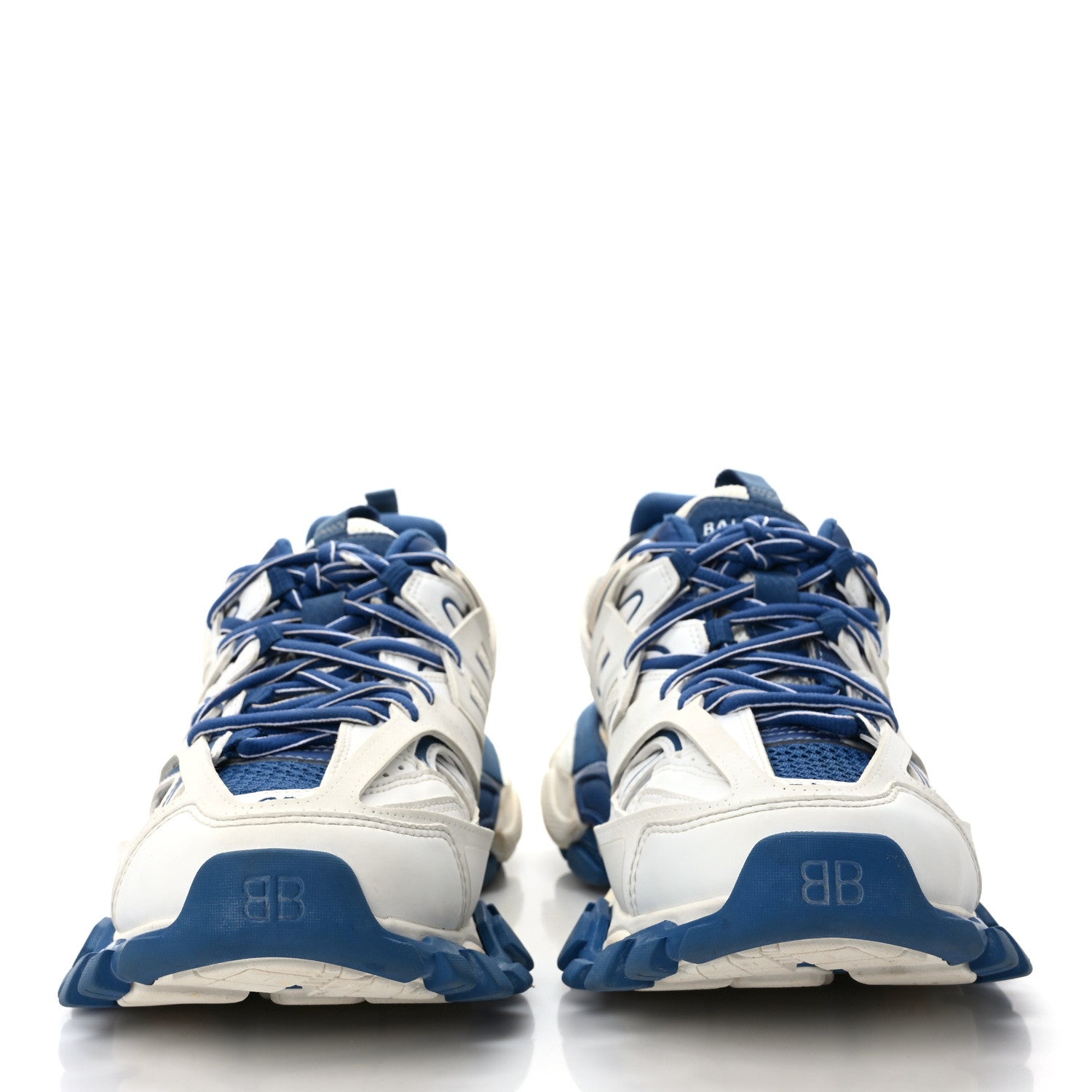 Balenciaga Mesh Nylon Mens Track Sneakers 39 White Blue 2 of 9