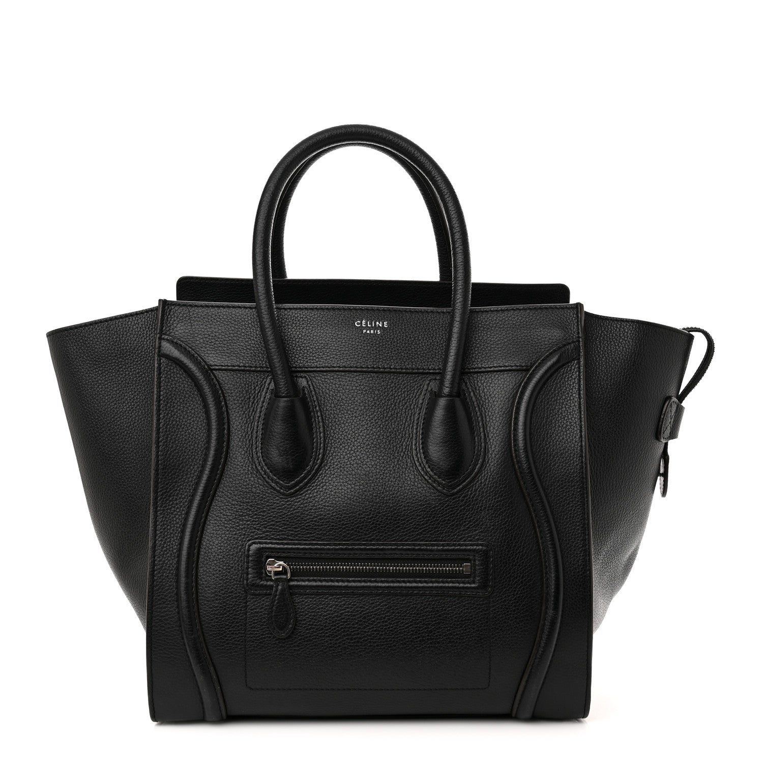 Celine Drummed Calfskin Mini Luggage Black 1 of 13