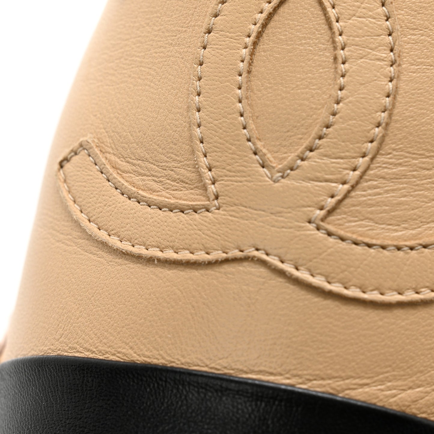 Lambskin CC Espadrilles 38 Beige Black