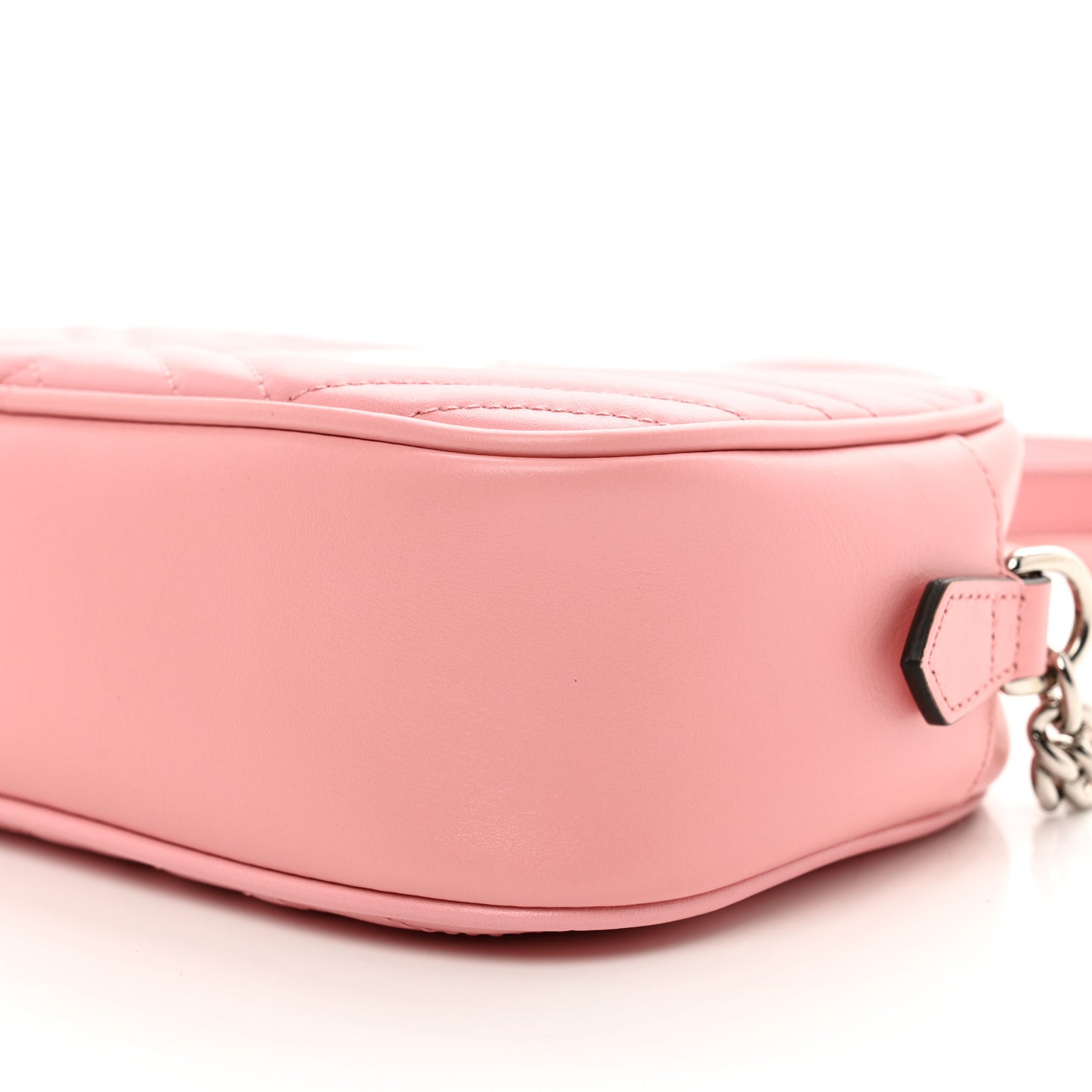 Calfskin Matelasse Small GG Marmont Chain Shoulder Bag Wild Rose