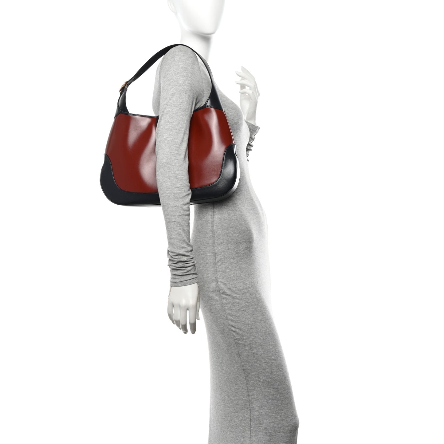 Boarded Dyana Lux Calfskin Bi-Color Medium Jackie 1961 Hobo Red Mineral Blue