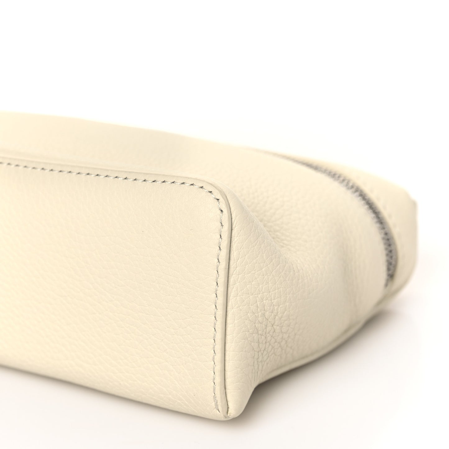 Grained Calfskin L19 Extra Pocket Pouch Whisper White