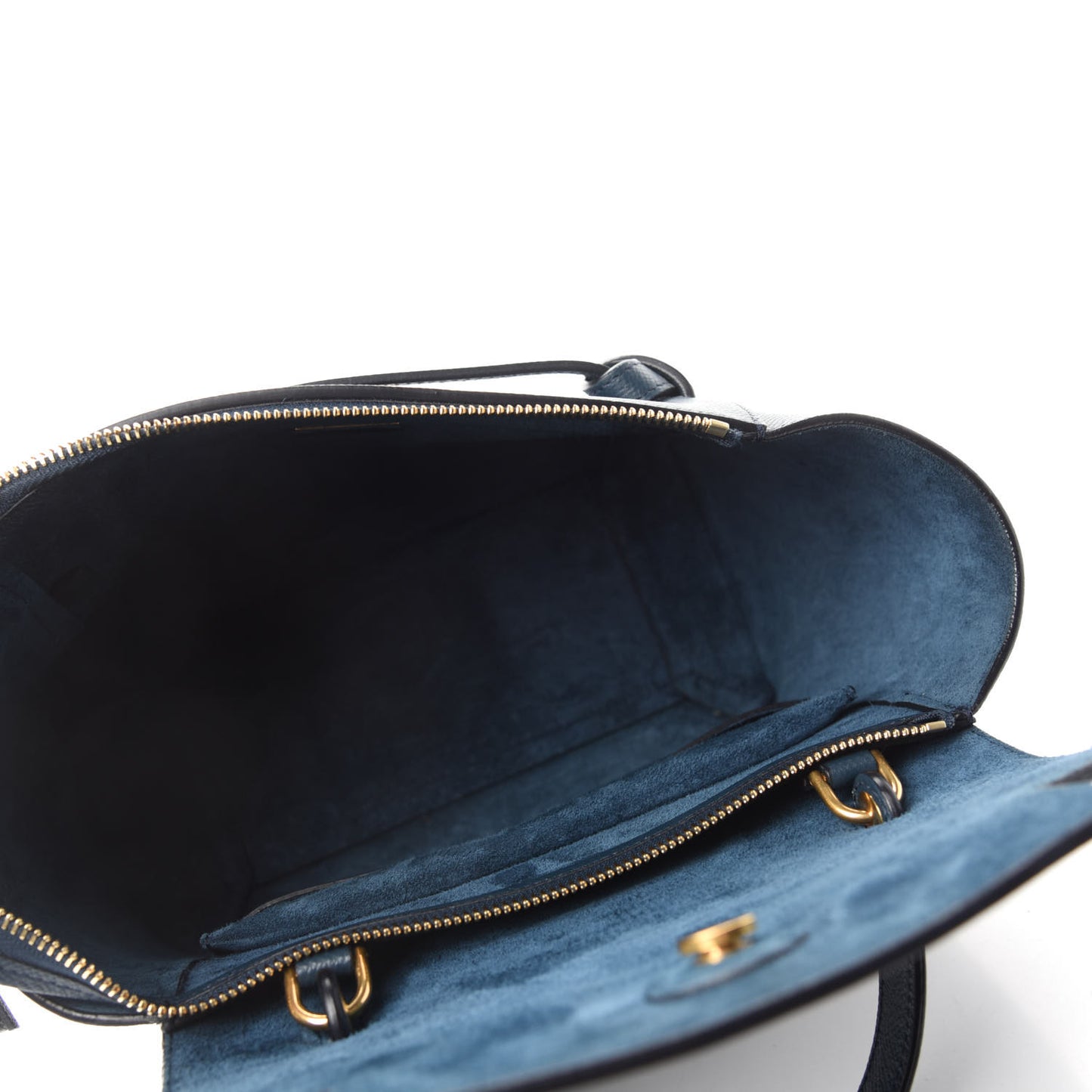 Baby Grained Calfskin Micro Belt Bag Abyss Blue