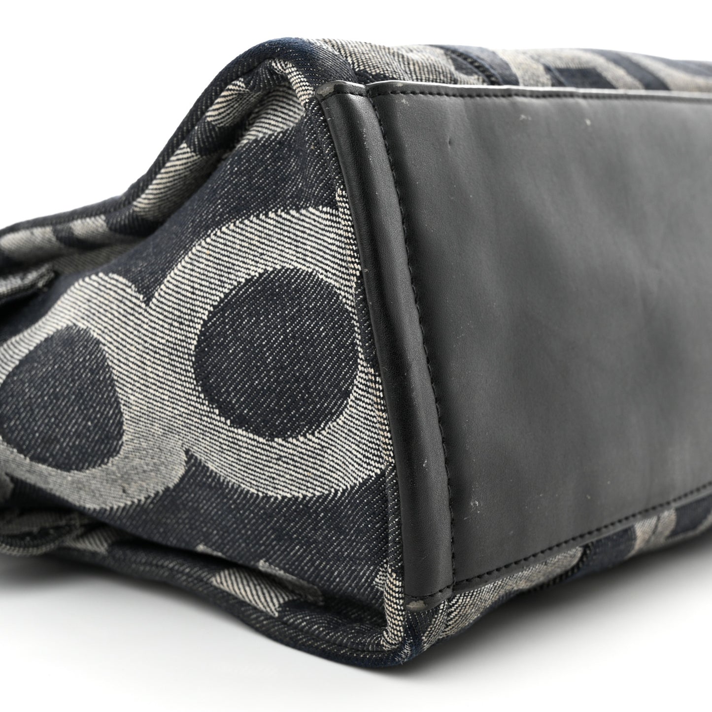 Denim Jacquard Medium The Monogram Tote Bag Denim Blue