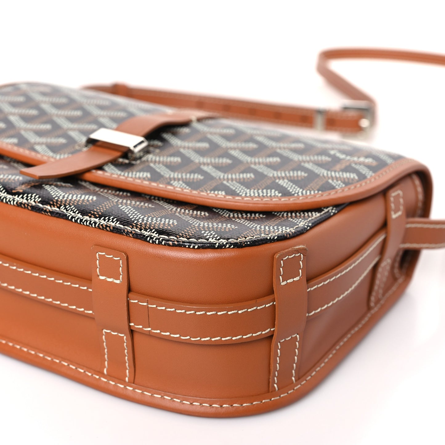 Goyardine Belvedere II PM Messenger Bag Black Gold