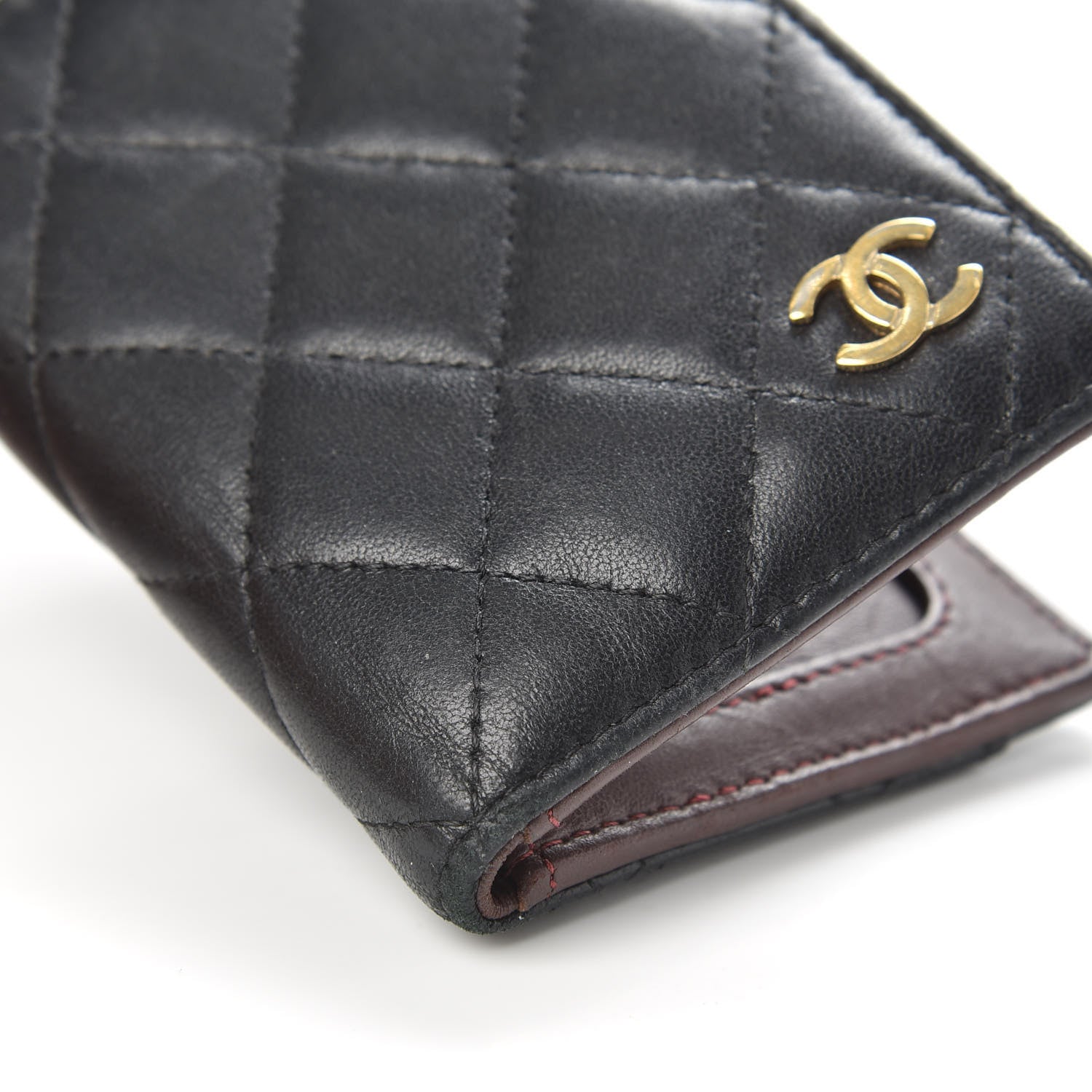Chanel Lambskin Quilted Card Holder Wallet Black 8 of 12