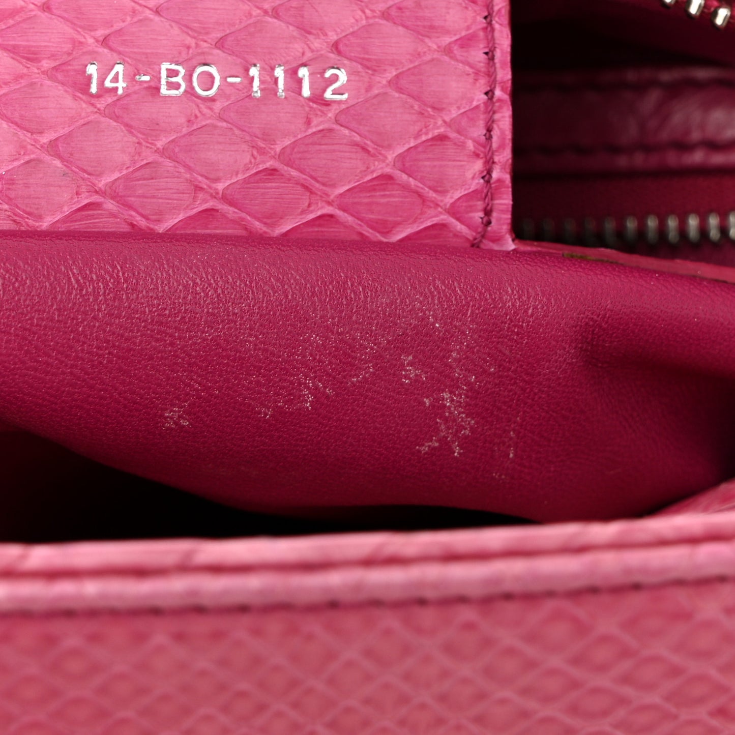 Snakeskin Medium Lady Dior Pink