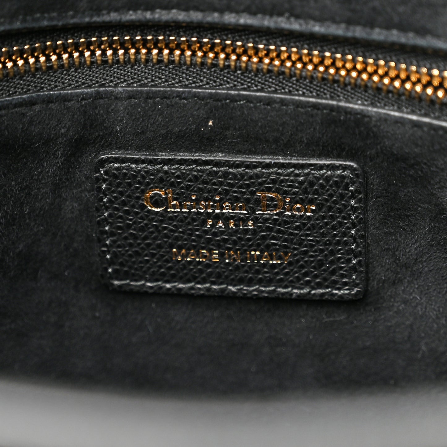 Grained Calfskin Large Lady Dior Black