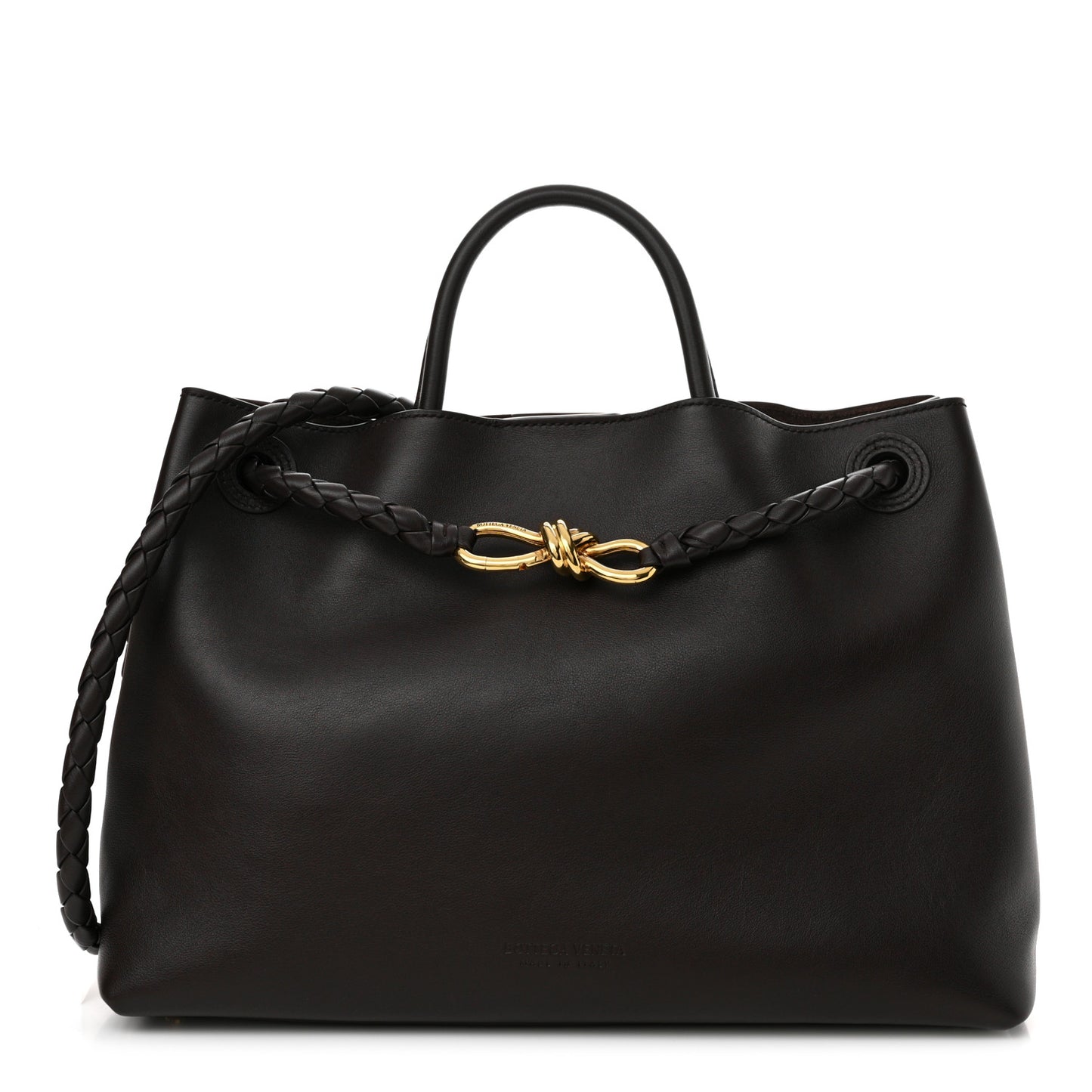 Silky Calfskin Medium Andiamo Shoulder Bag Fondant