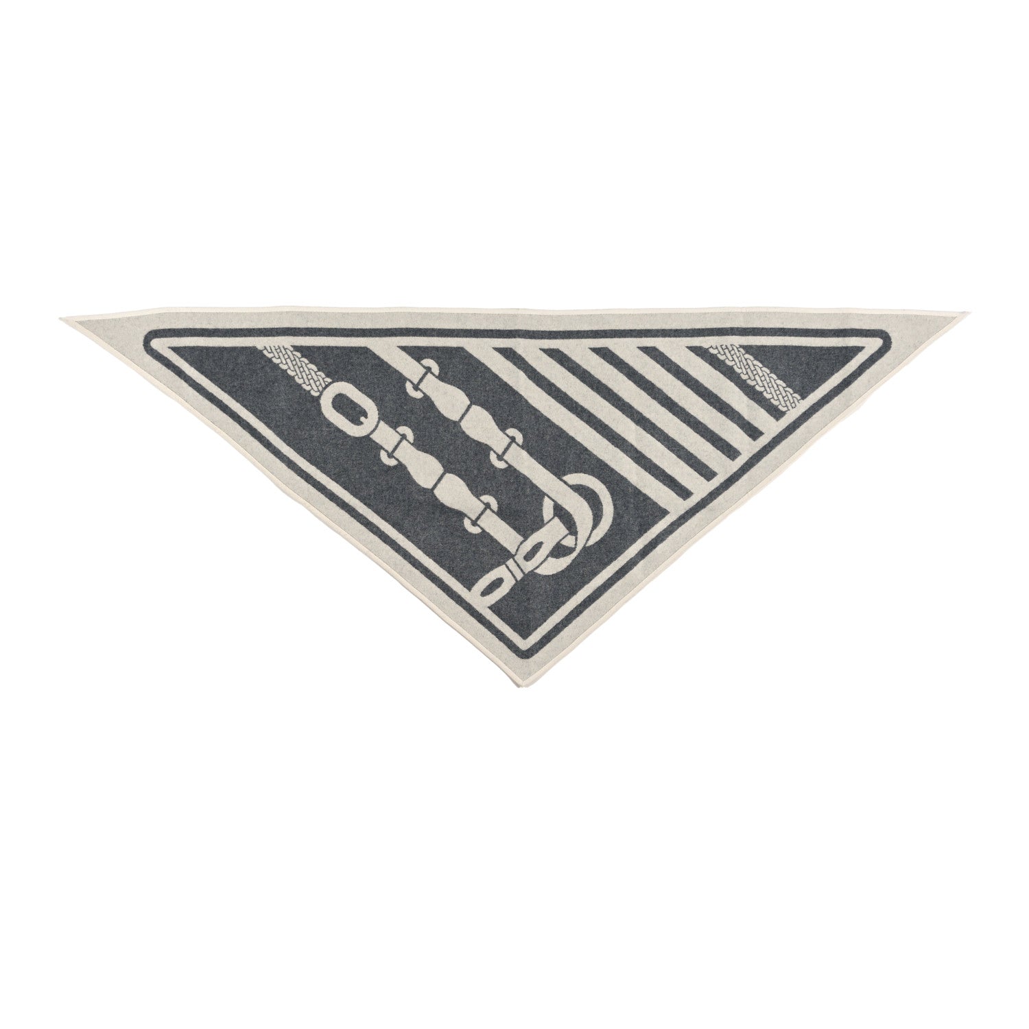 Hermes Cashmere Petite Casaque Coaching Giant Triangle Scarf