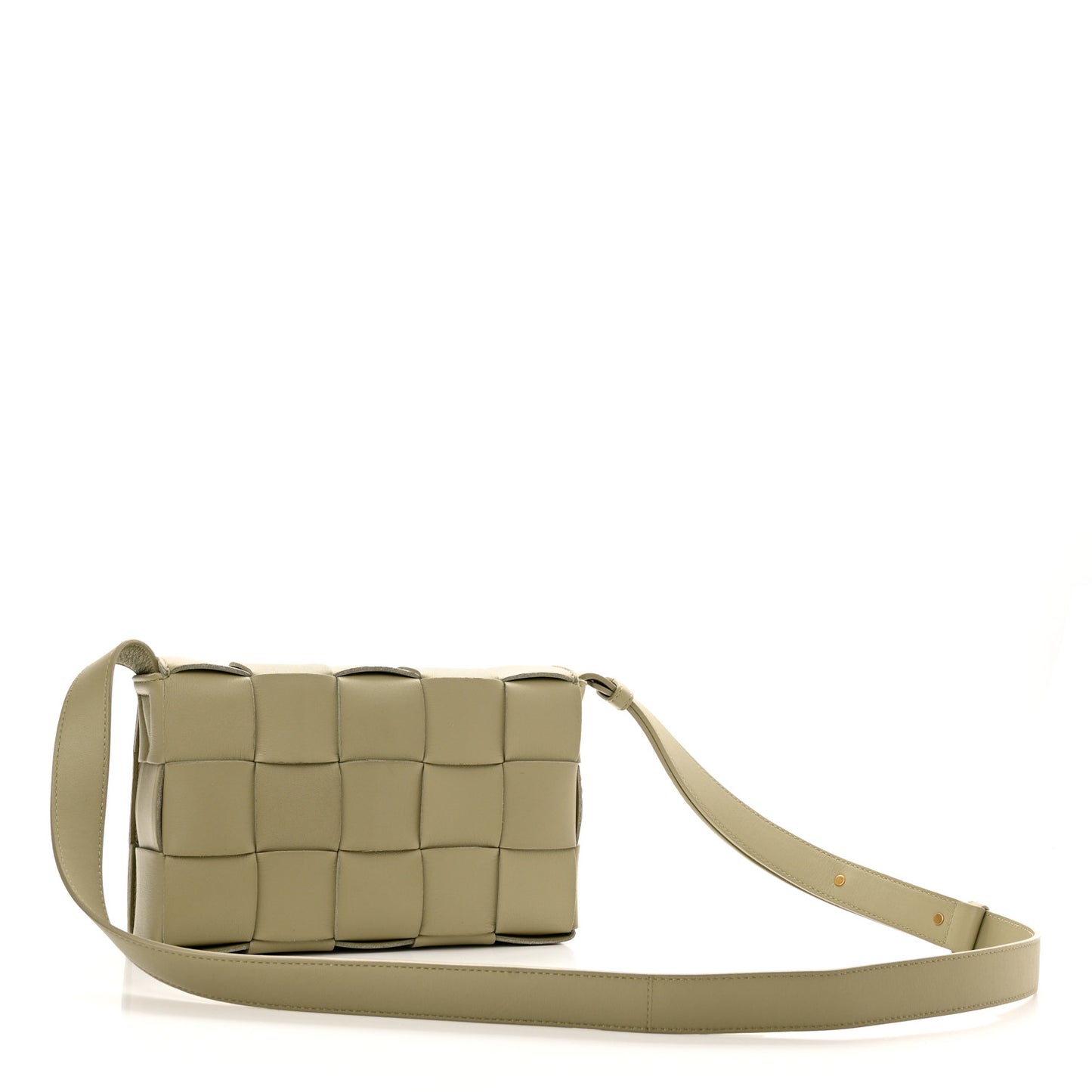 Lambskin Maxi Intrecciato Cassette Crossbody Bag Travertine