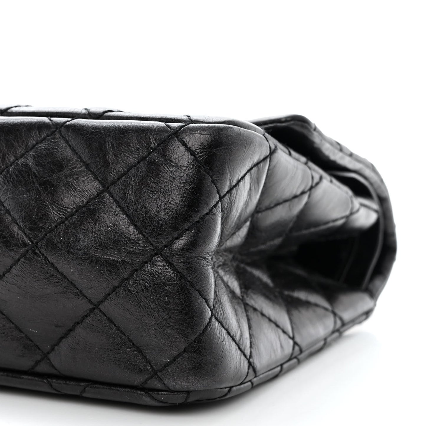 Aged Calfskin Quilted 2.55 Reissue 226 Flap Black
