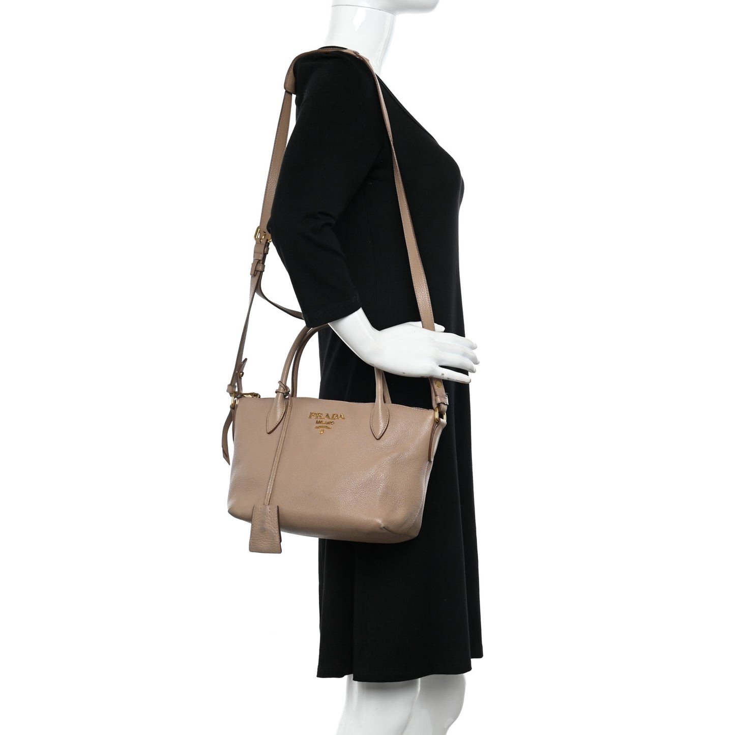 Vitello Daino Mini Shopping Tote Cammeo