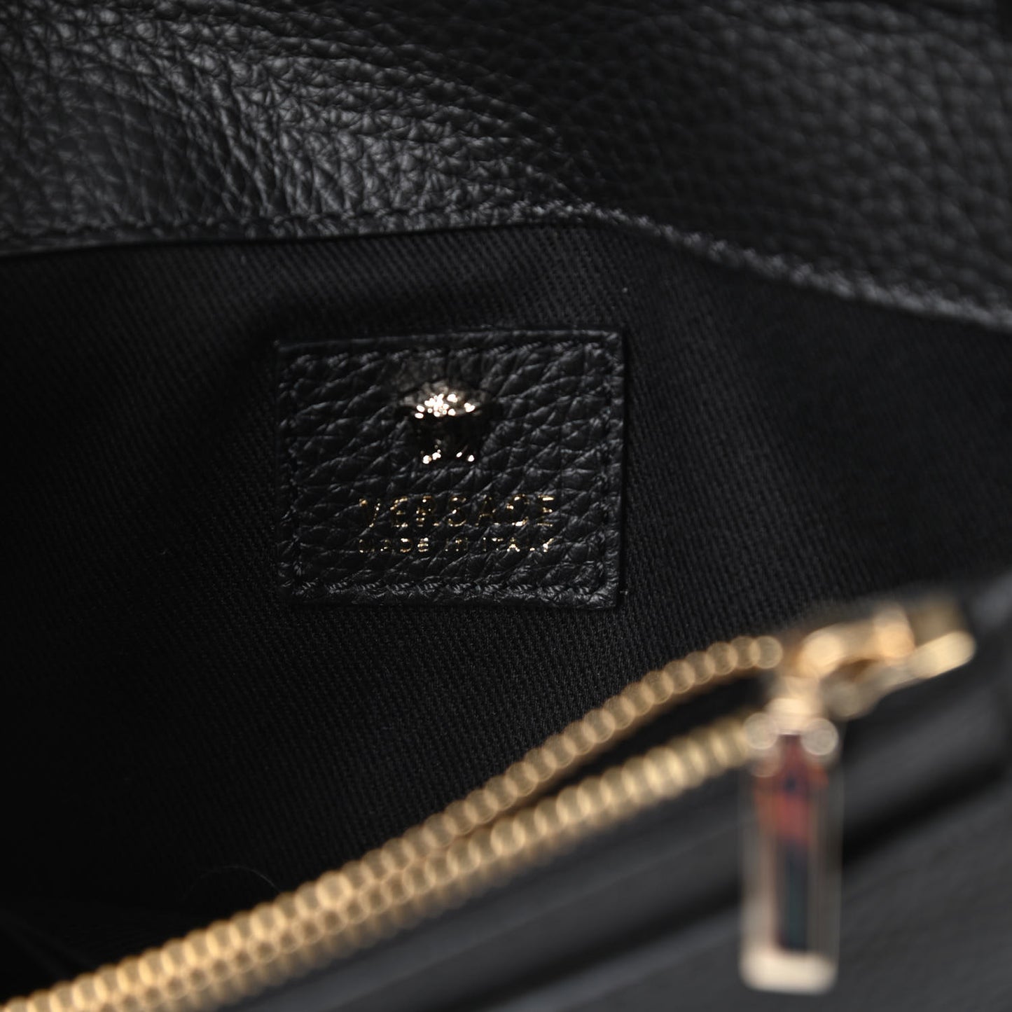 Grained Calfskin Palazzo Chain Evening Bag Black