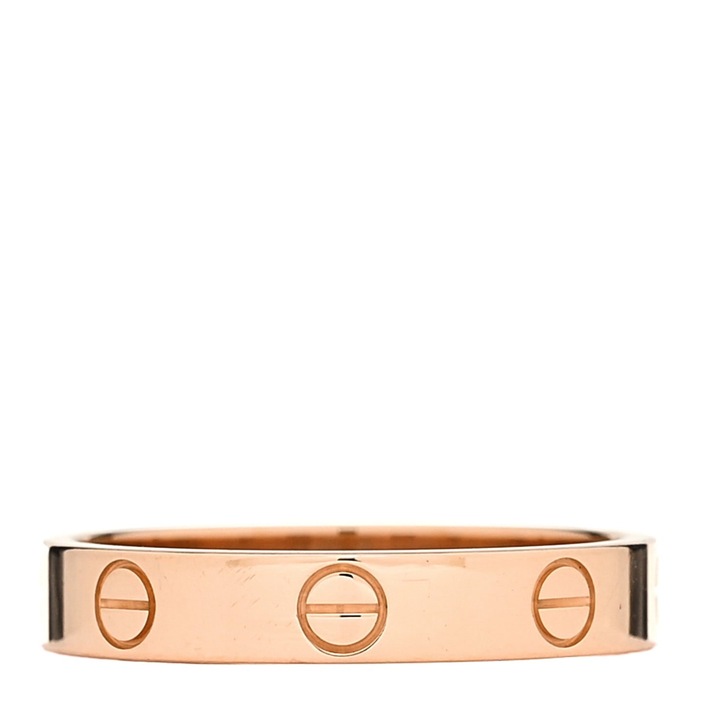 18K Pink Gold 3.5mm LOVE Wedding Band Ring 56 7.75