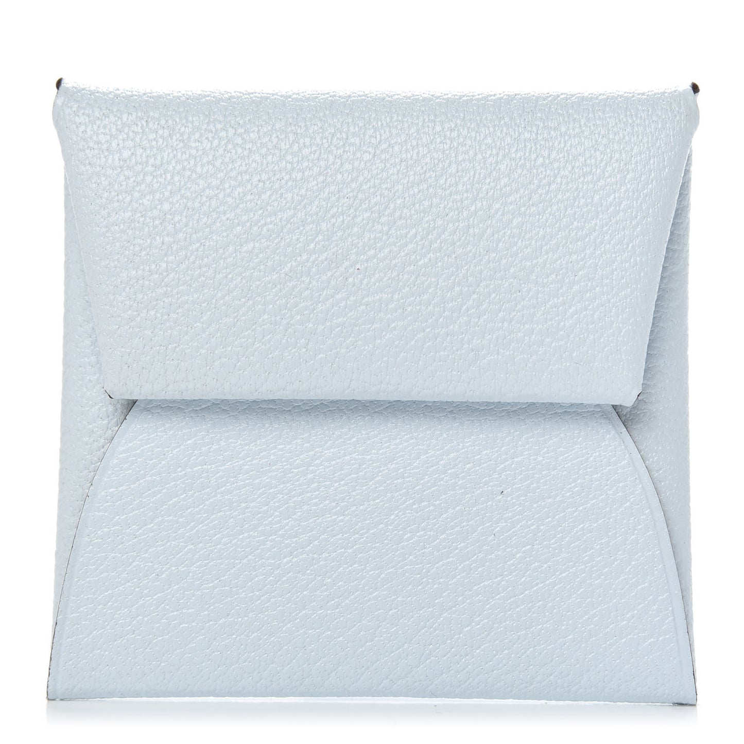 Chevre Mysore Bastia Verso Coin Purse Bleu Brume Brique