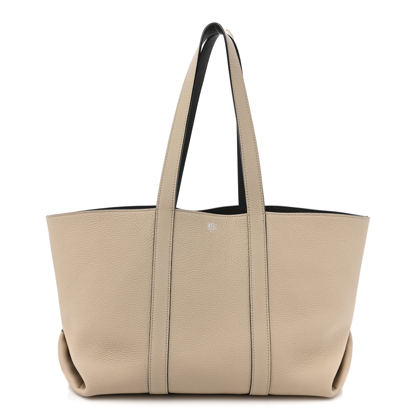Taurillon Gex Calfskin Duo Reversible Tote Greige Zinc